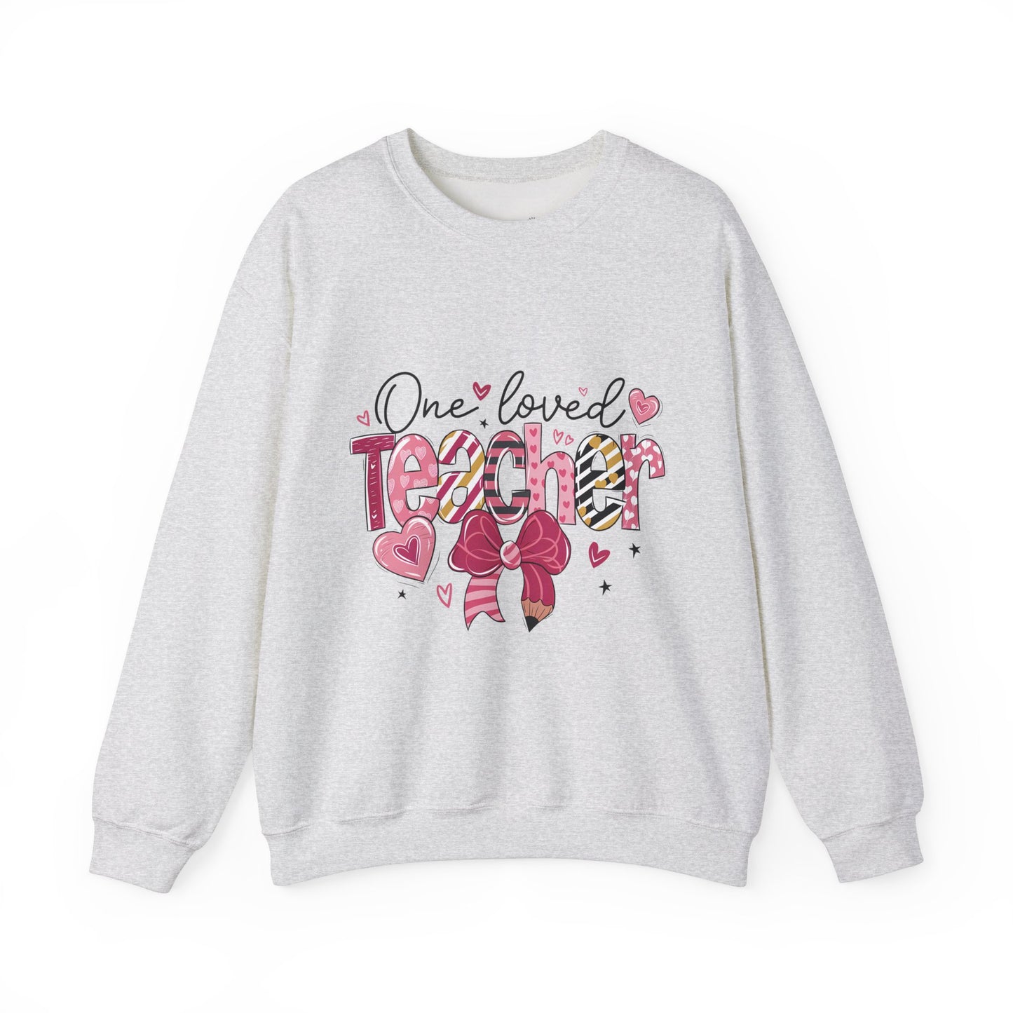 One Loved Teacher Sweatshirt, Gift for Teacher, Educational Apparel, Teacher Appreciation, Classroom Style, Unisex Crewneck
