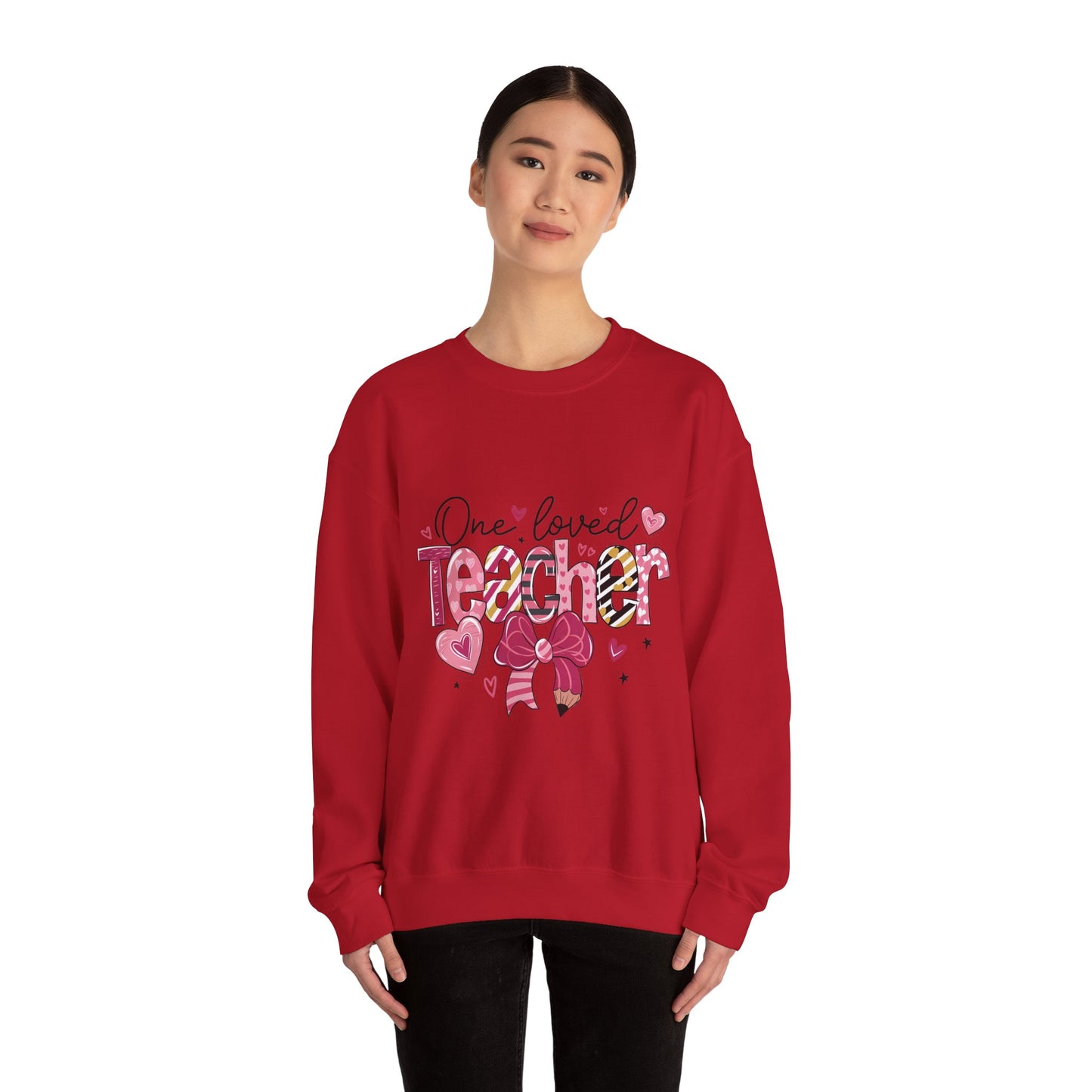 One Loved Teacher Sweatshirt, Gift for Teacher, Educational Apparel, Teacher Appreciation, Classroom Style, Unisex Crewneck