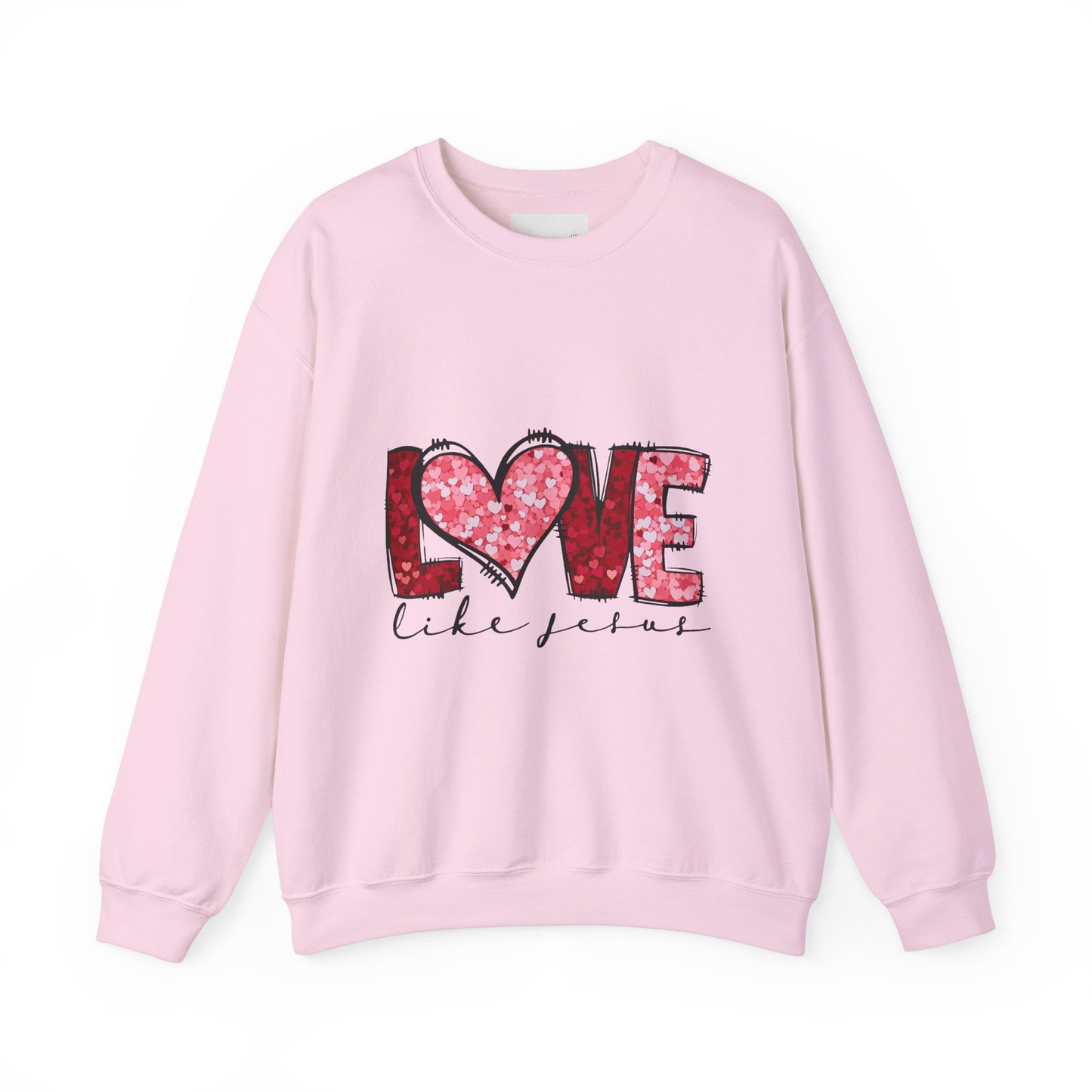 Love Like Jesus Crewneck Sweatshirt, Cozy Unisex Sweatshirt, Christian Apparel, Valentine's Day Gift, Faith-Based Style, Everyday Comfort