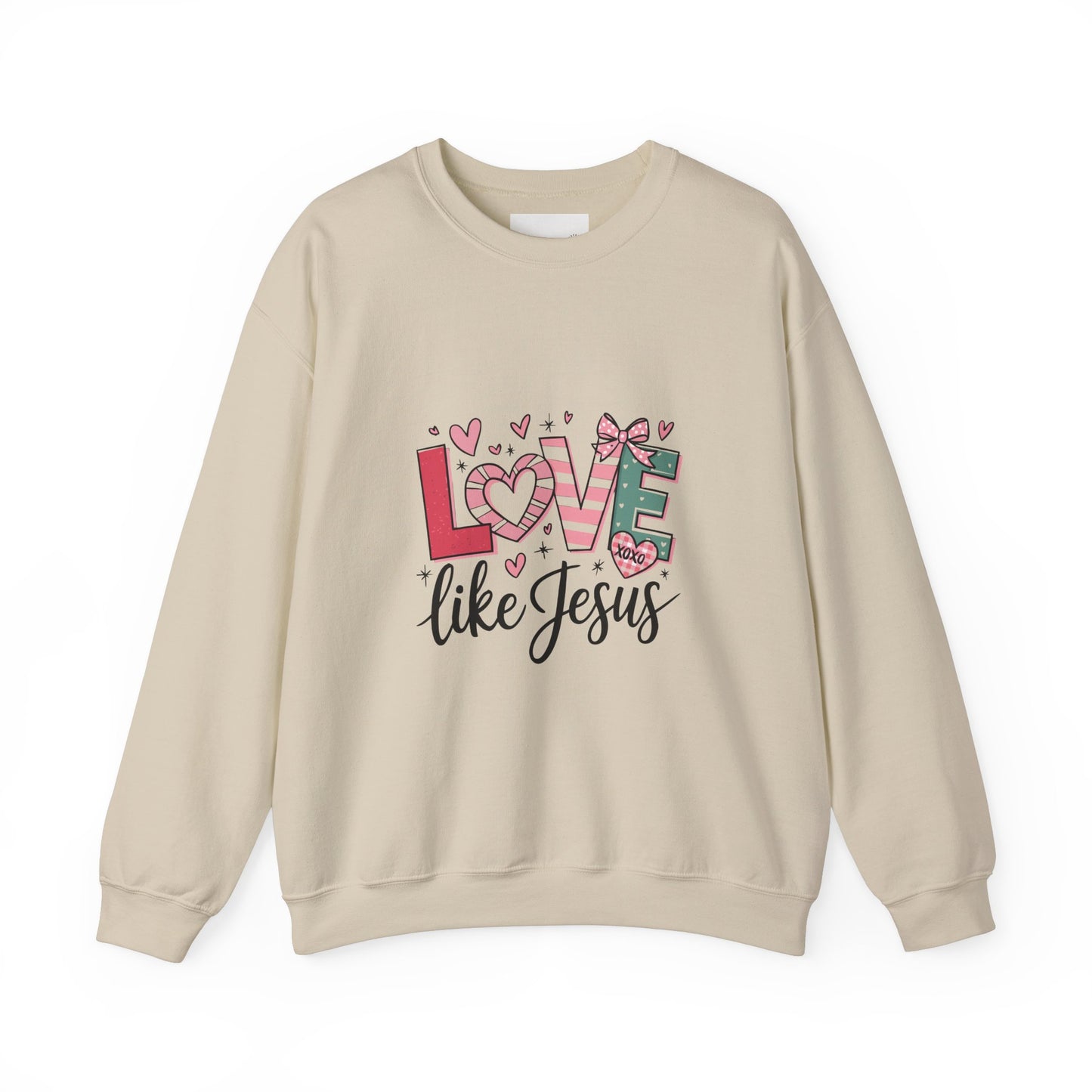 Love Like Jesus Sweatshirt, Cozy Unisex Crewneck, Christian Gift, Inspirational Apparel, Faith-Based Fashion, Spring & Winter Wear