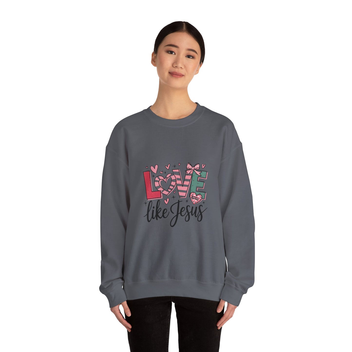 Love Like Jesus Sweatshirt, Cozy Unisex Crewneck, Christian Gift, Inspirational Apparel, Faith-Based Fashion, Spring & Winter Wear