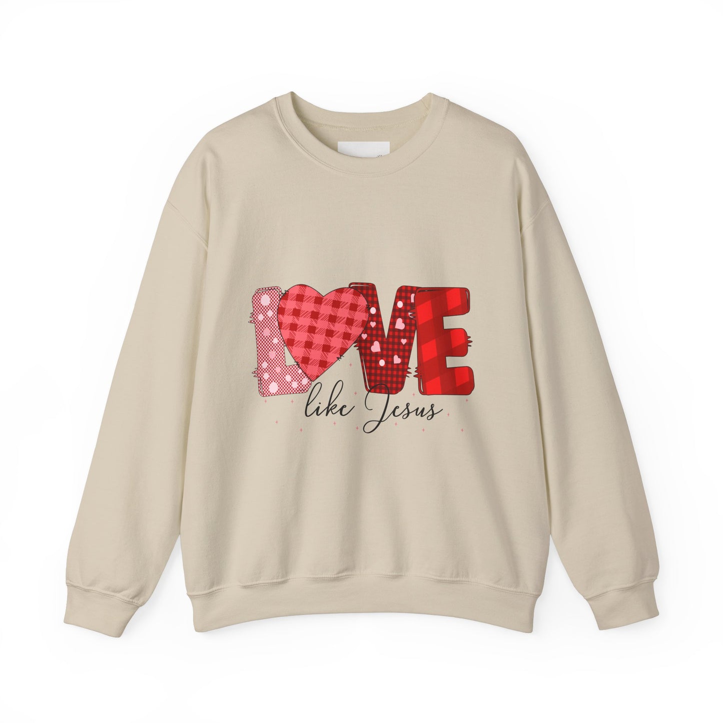 Love Like Jesus Sweatshirt | Cozy Crewneck for Faith & Love | Perfect for Easter, Valentine's Day, Christian Gifts, Casual Wear, Bible Study