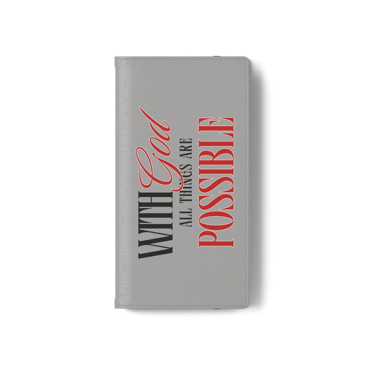Inspirational Flip Case - "With God All Things Are Possible"