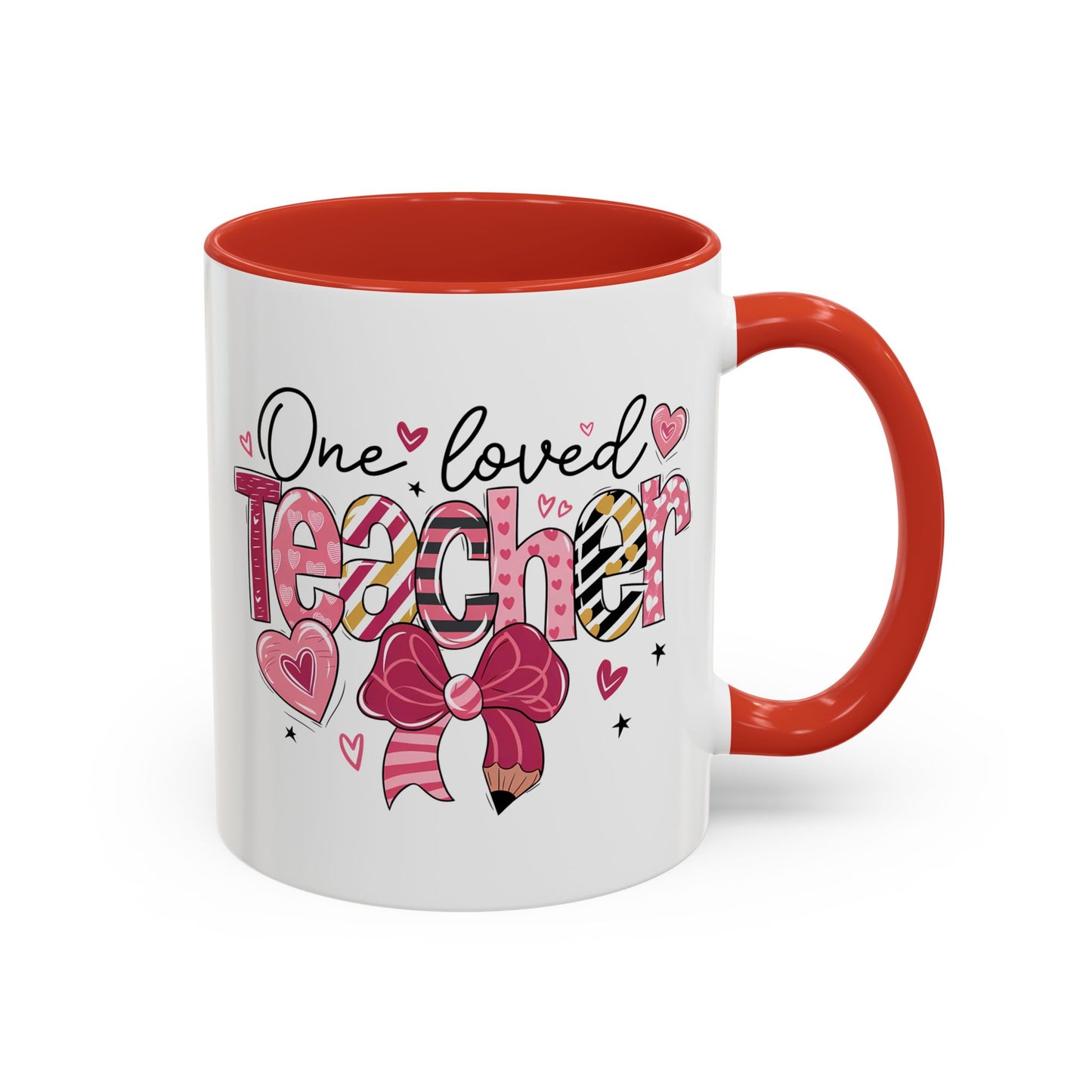 Cute Teacher Coffee Mug - One Loved Teacher Gift, Teacher Appreciation, Back to School, Inspirational Mug, Classroom Decor