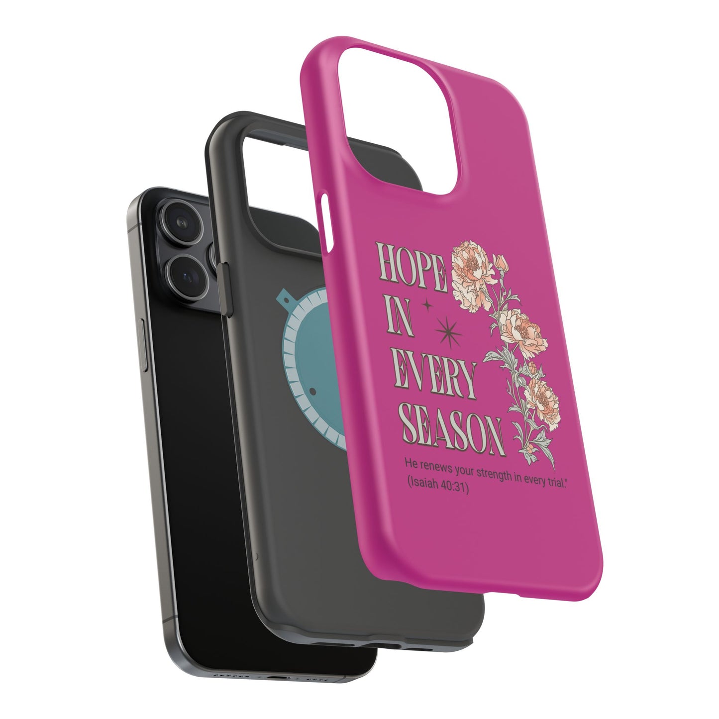 Inspirational Floral Magnetic Tough Case - "Hope in Every Season"