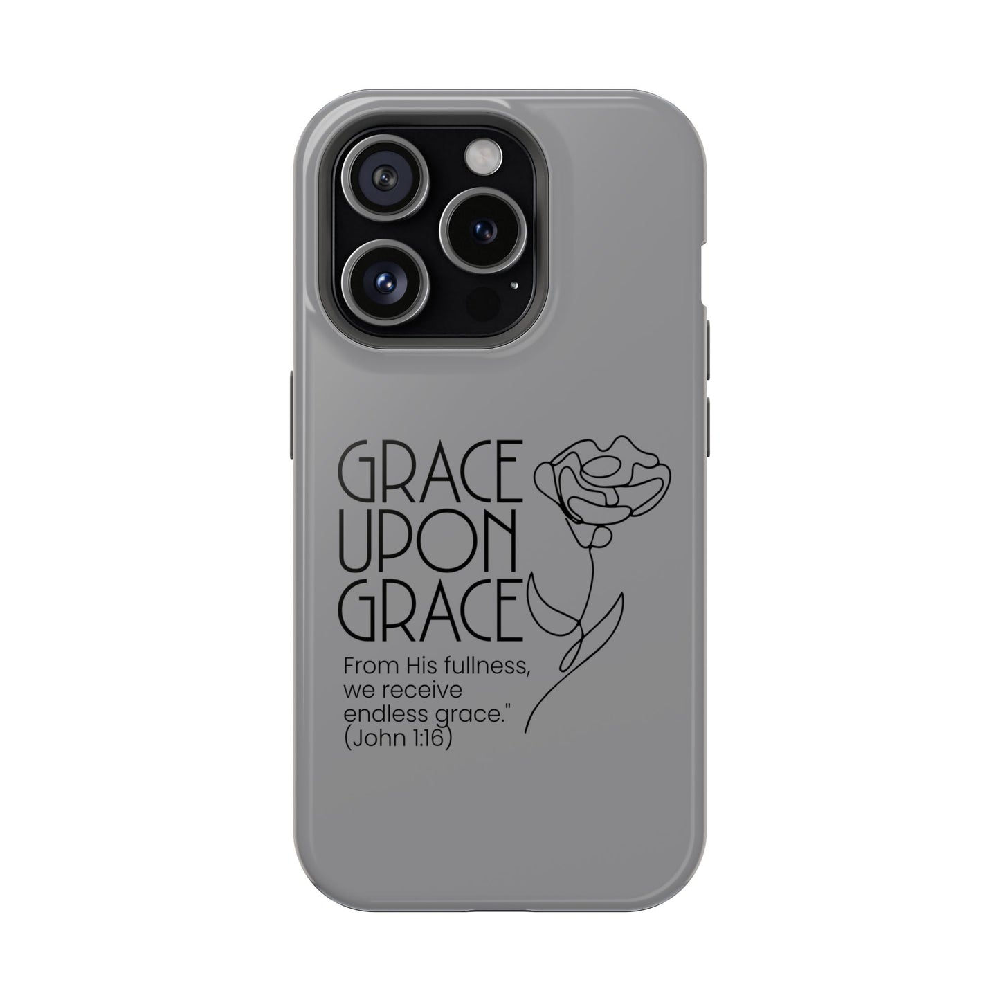 Inspirational Magnetic Phone Case - 'Grace Upon Grace' Design