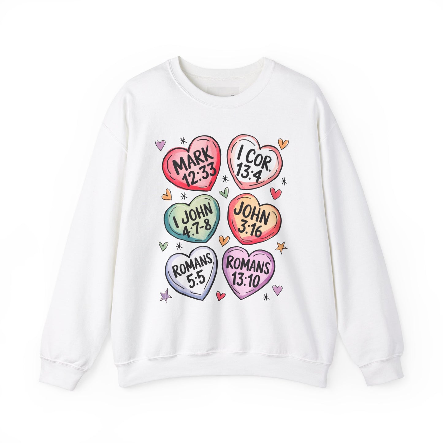 Faith & Love Crewneck Sweatshirt, Cozy Scripture Sweatshirt for Religious Gatherings, Inspirational Gift, Church Outing, Daily Comfort