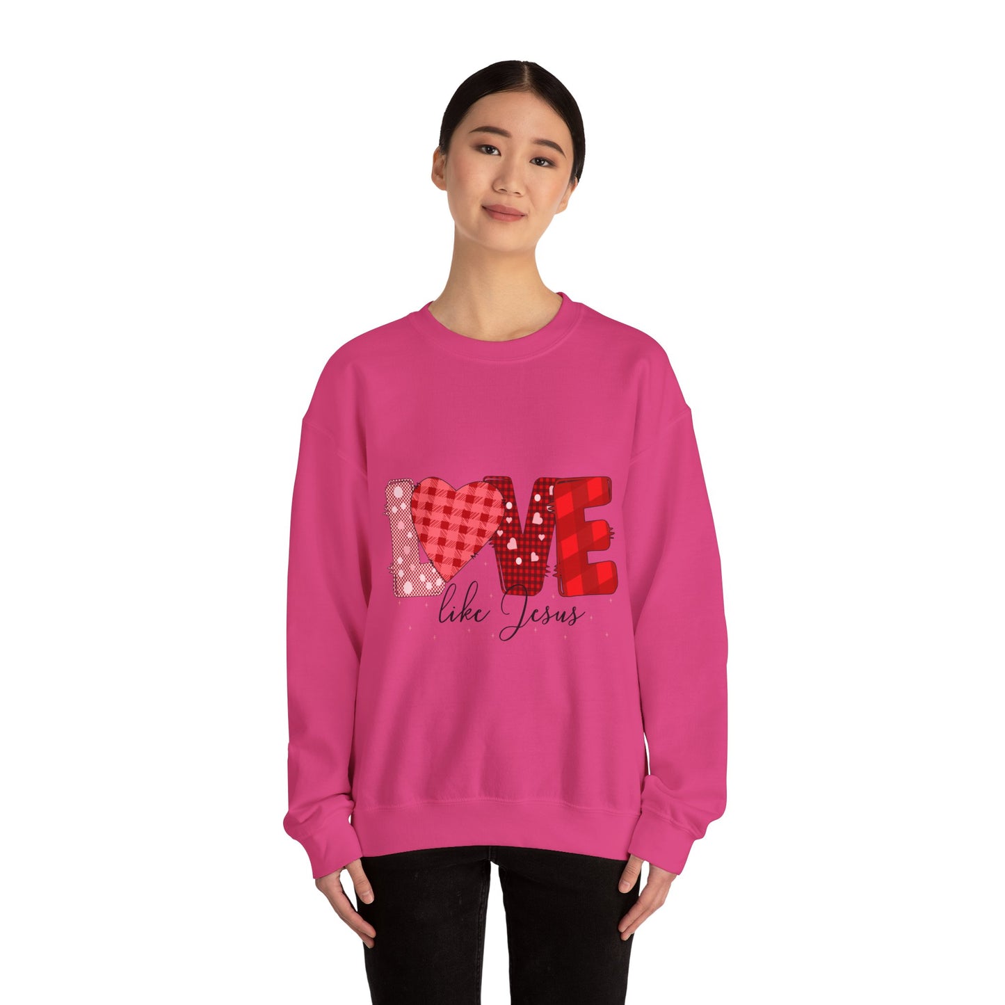 Love Like Jesus Sweatshirt | Cozy Crewneck for Faith & Love | Perfect for Easter, Valentine's Day, Christian Gifts, Casual Wear, Bible Study