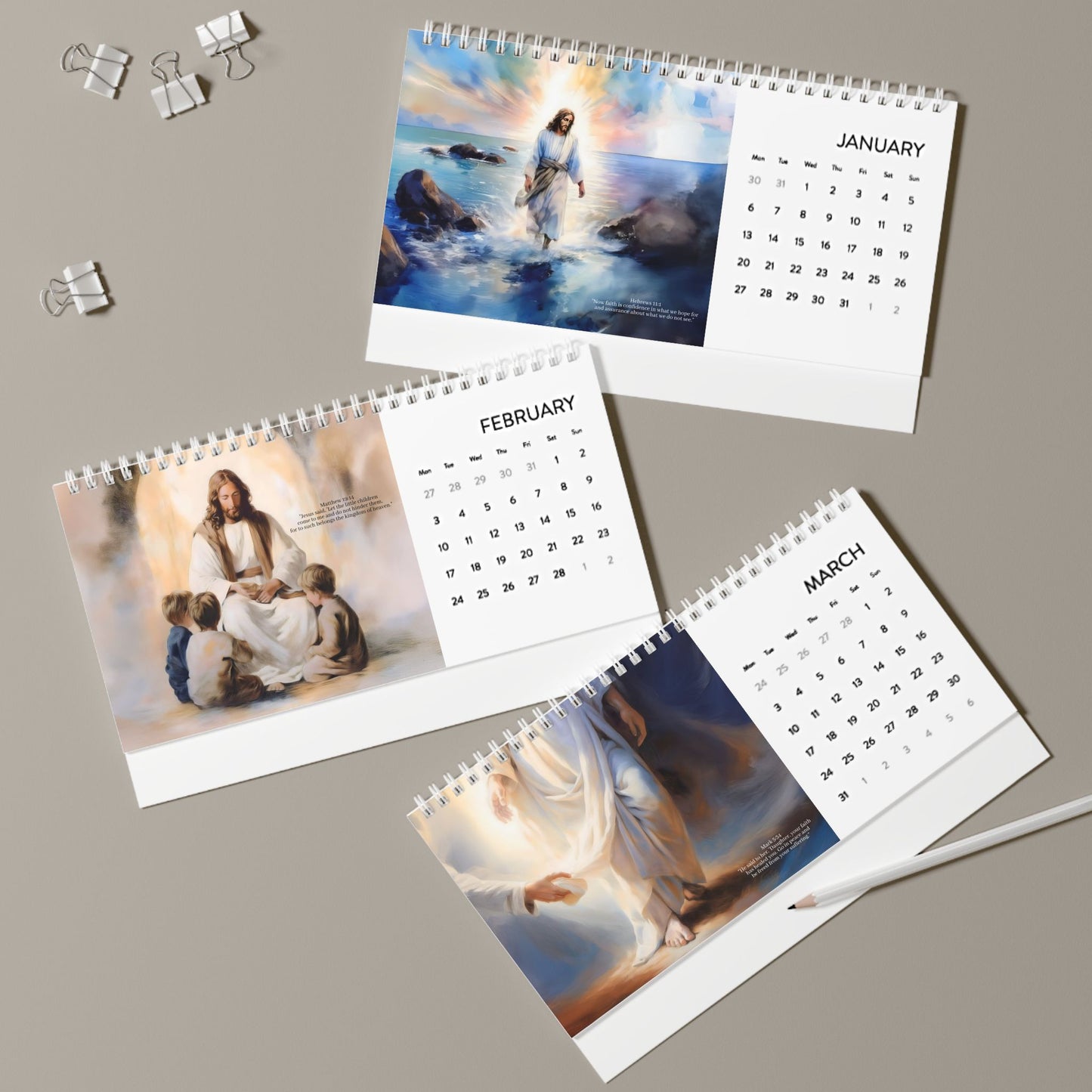 Desk Calendar (2025 grid)