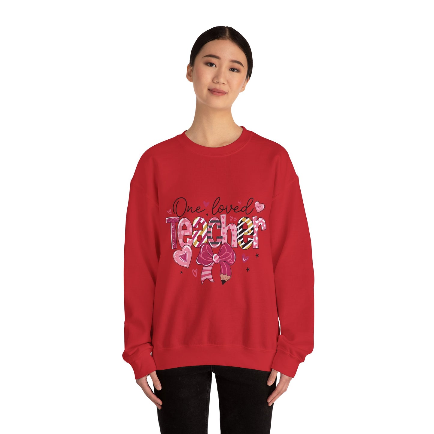 One Loved Teacher Sweatshirt, Gift for Teacher, Educational Apparel, Teacher Appreciation, Classroom Style, Unisex Crewneck
