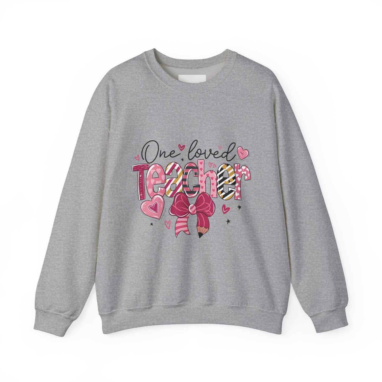 One Loved Teacher Sweatshirt, Gift for Teacher, Educational Apparel, Teacher Appreciation, Classroom Style, Unisex Crewneck