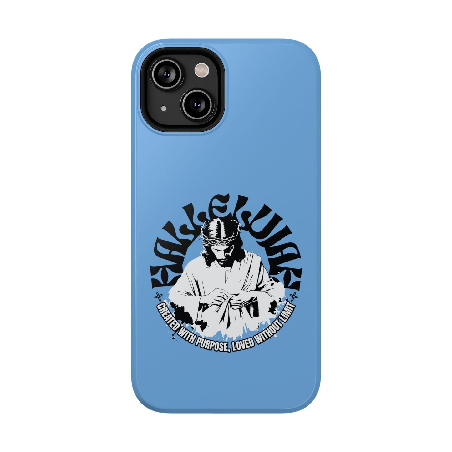 Durable Impact-Resistant Phone Case - 'Created with Purpose, Loved Without Limits' Design