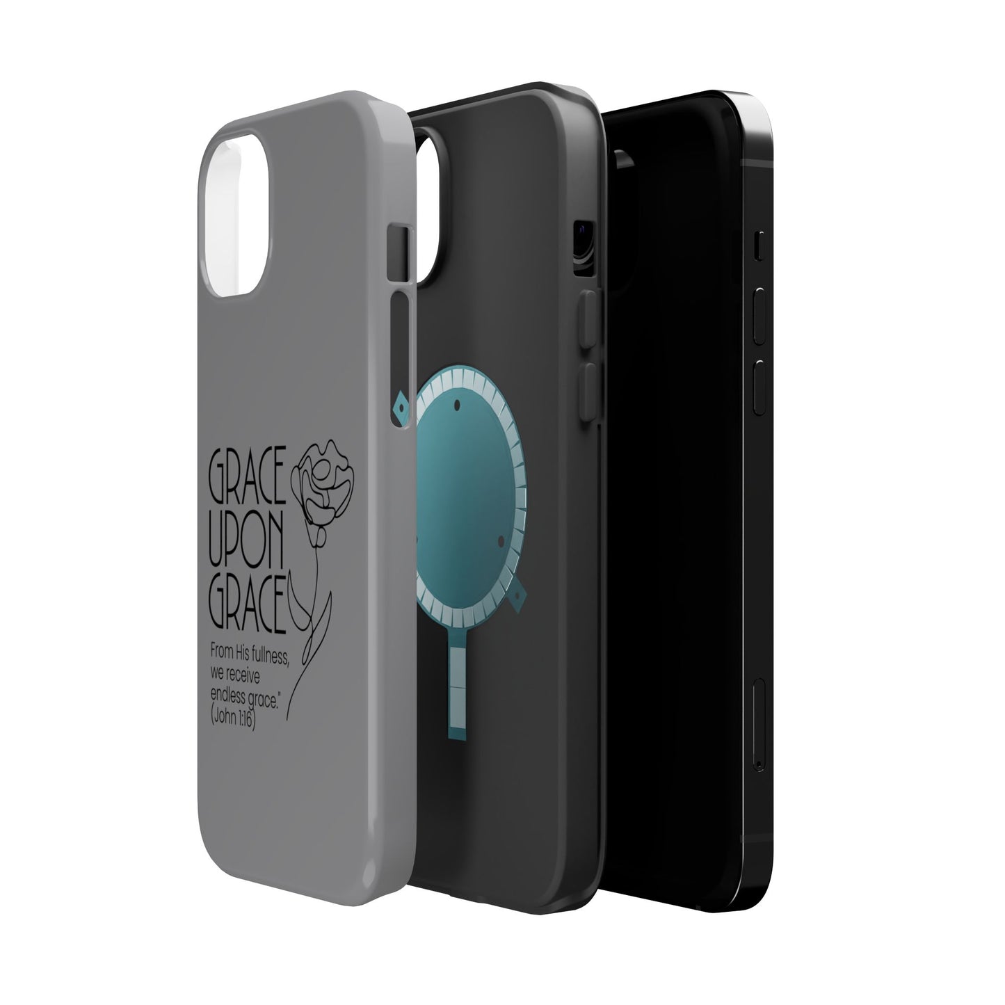 Inspirational Magnetic Phone Case - 'Grace Upon Grace' Design