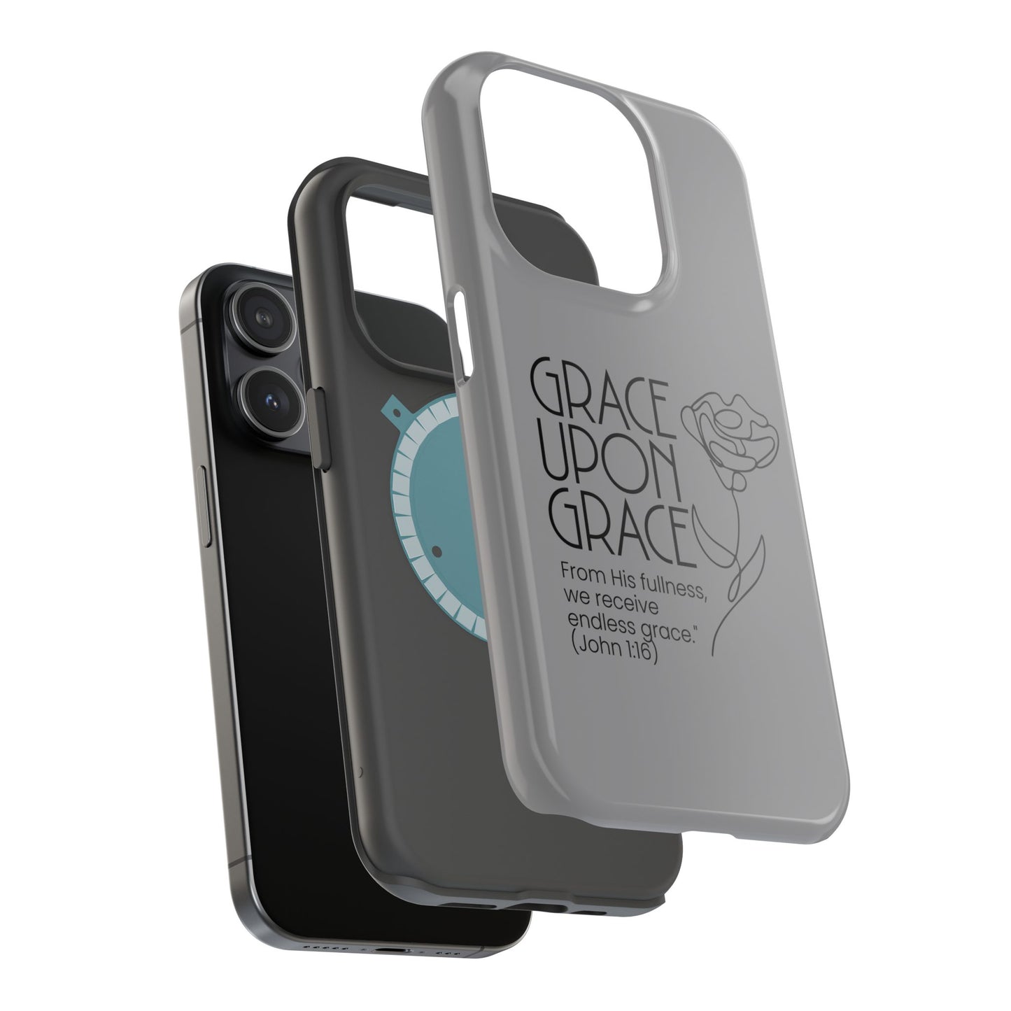 Inspirational Magnetic Phone Case - 'Grace Upon Grace' Design