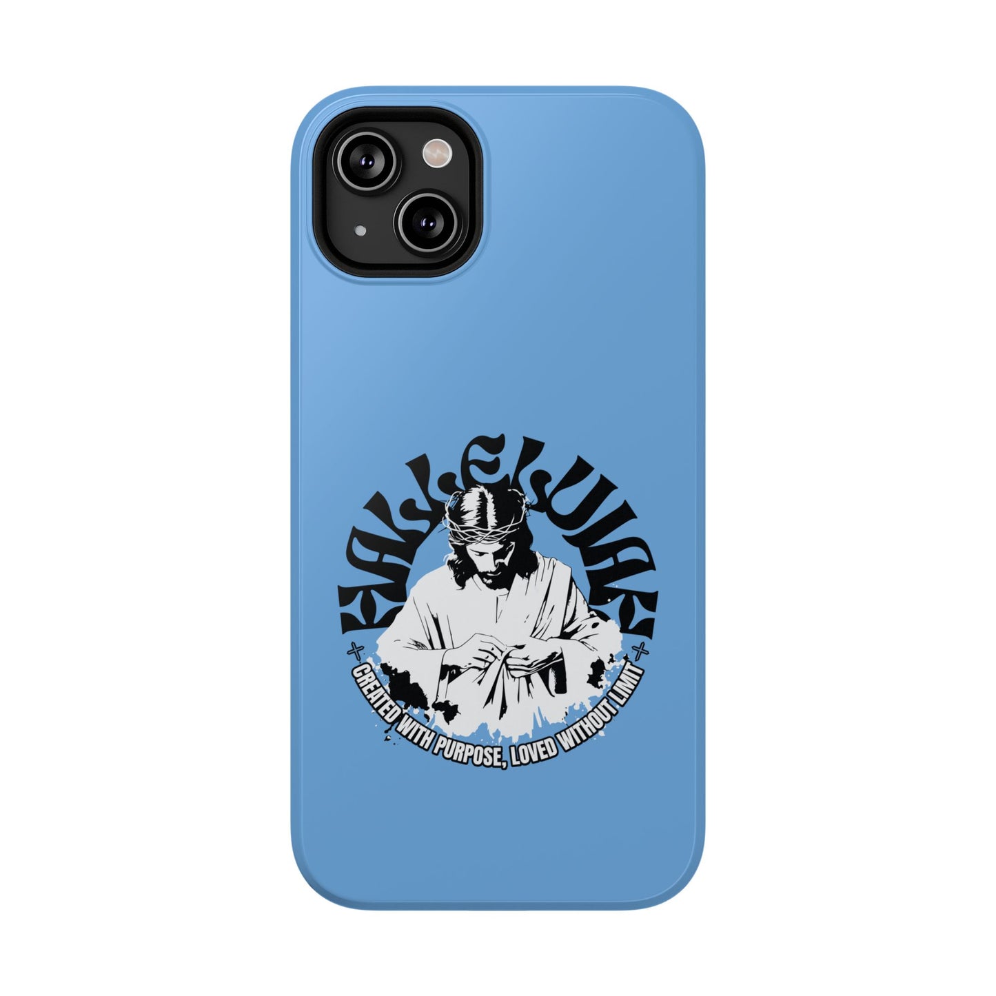 Durable Impact-Resistant Phone Case - 'Created with Purpose, Loved Without Limits' Design