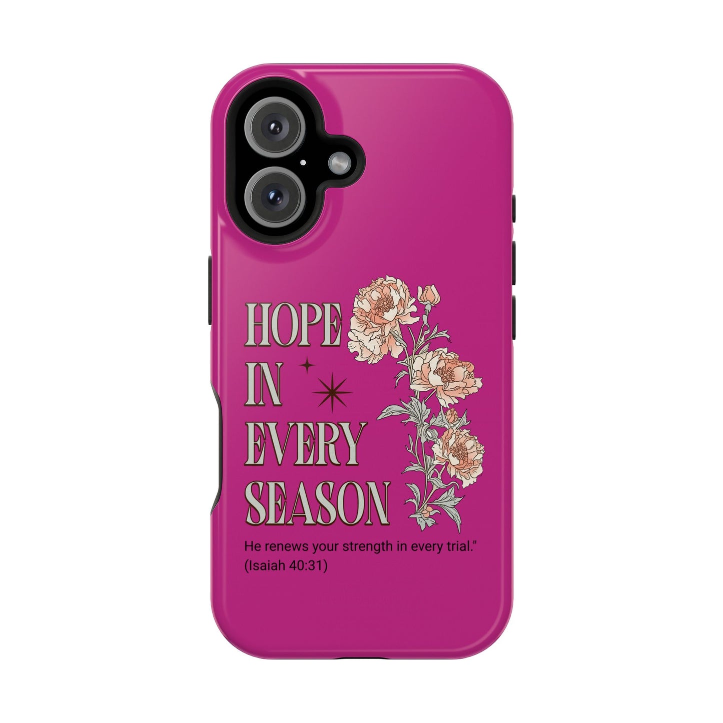 Inspirational Floral Magnetic Tough Case - "Hope in Every Season"