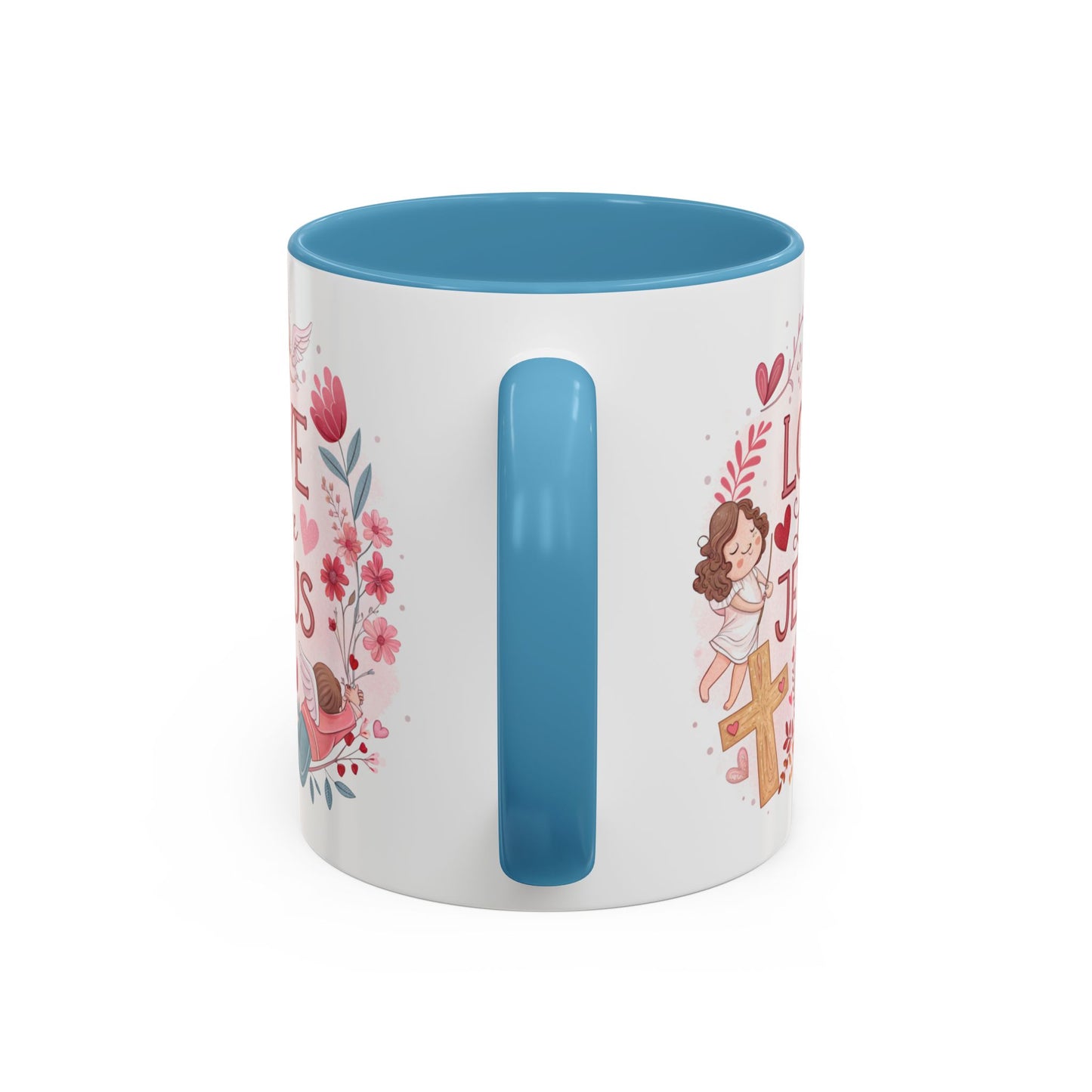 Inspirational Accent Coffee Mug - "Love Like Jesus" Design, Motivational Gift for Christians, Religious Home Decor, Unique Coffee Lover's