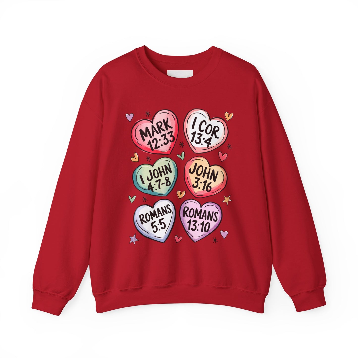 Faith & Love Crewneck Sweatshirt, Cozy Scripture Sweatshirt for Religious Gatherings, Inspirational Gift, Church Outing, Daily Comfort