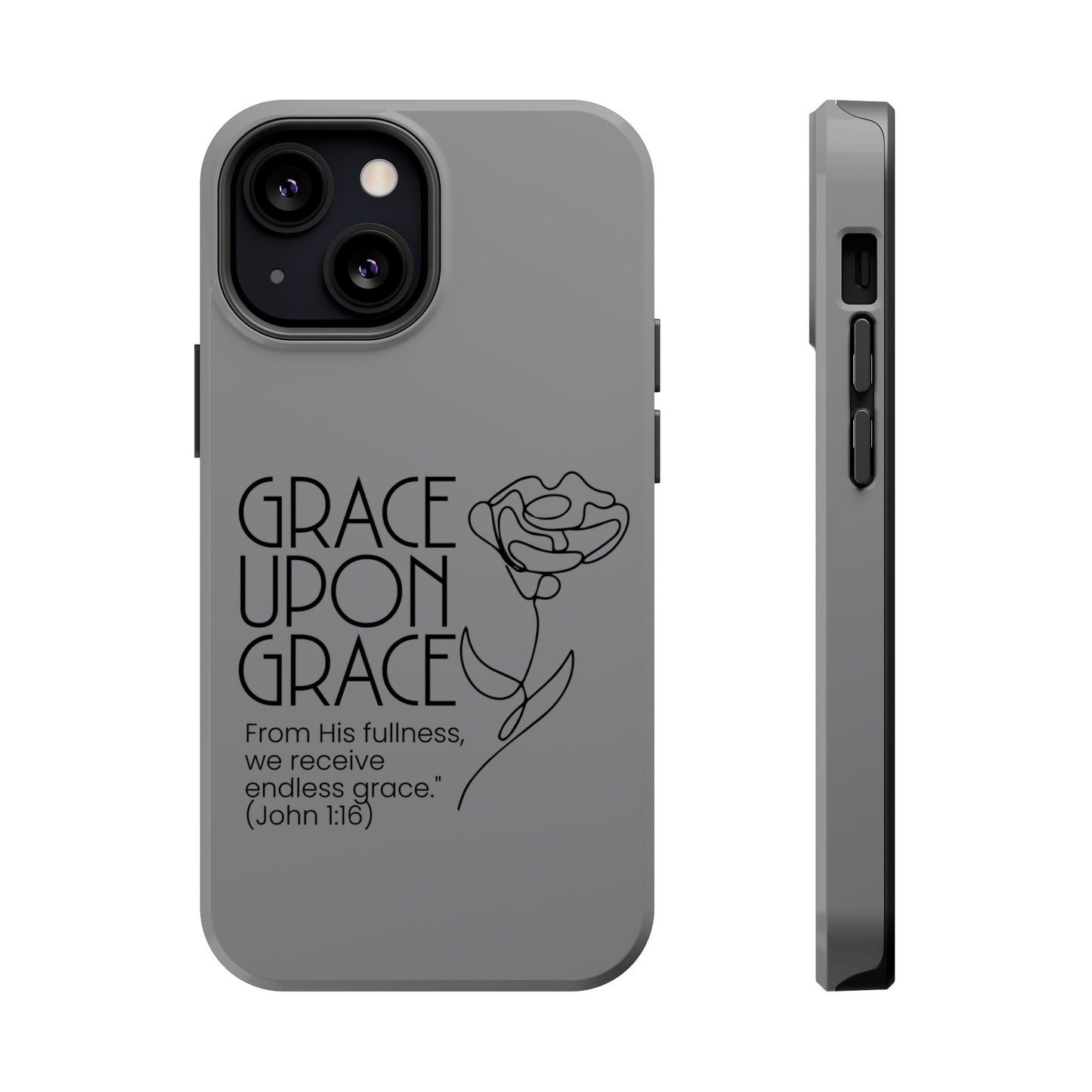 Inspirational Magnetic Phone Case - 'Grace Upon Grace' Design