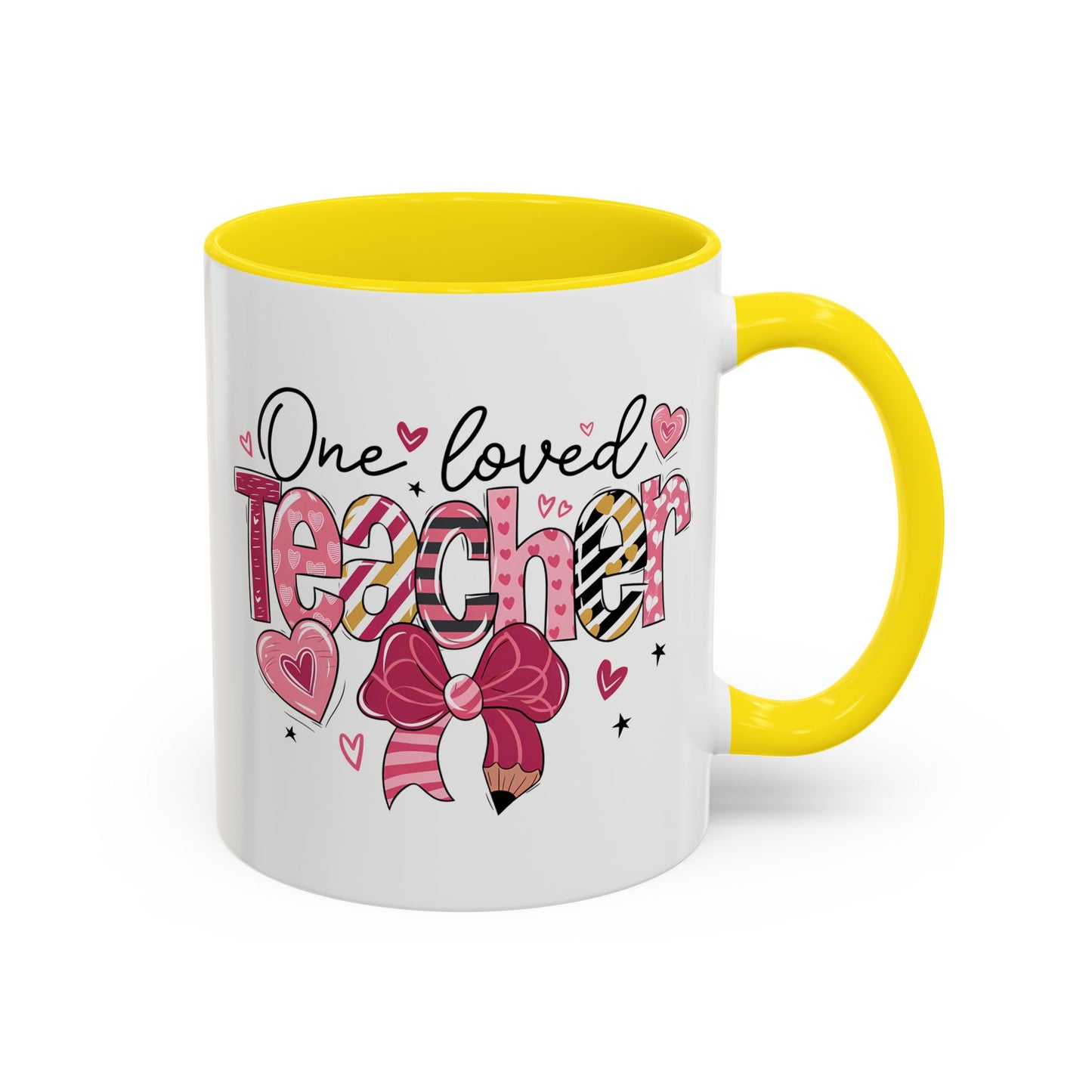 Cute Teacher Coffee Mug - One Loved Teacher Gift, Teacher Appreciation, Back to School, Inspirational Mug, Classroom Decor