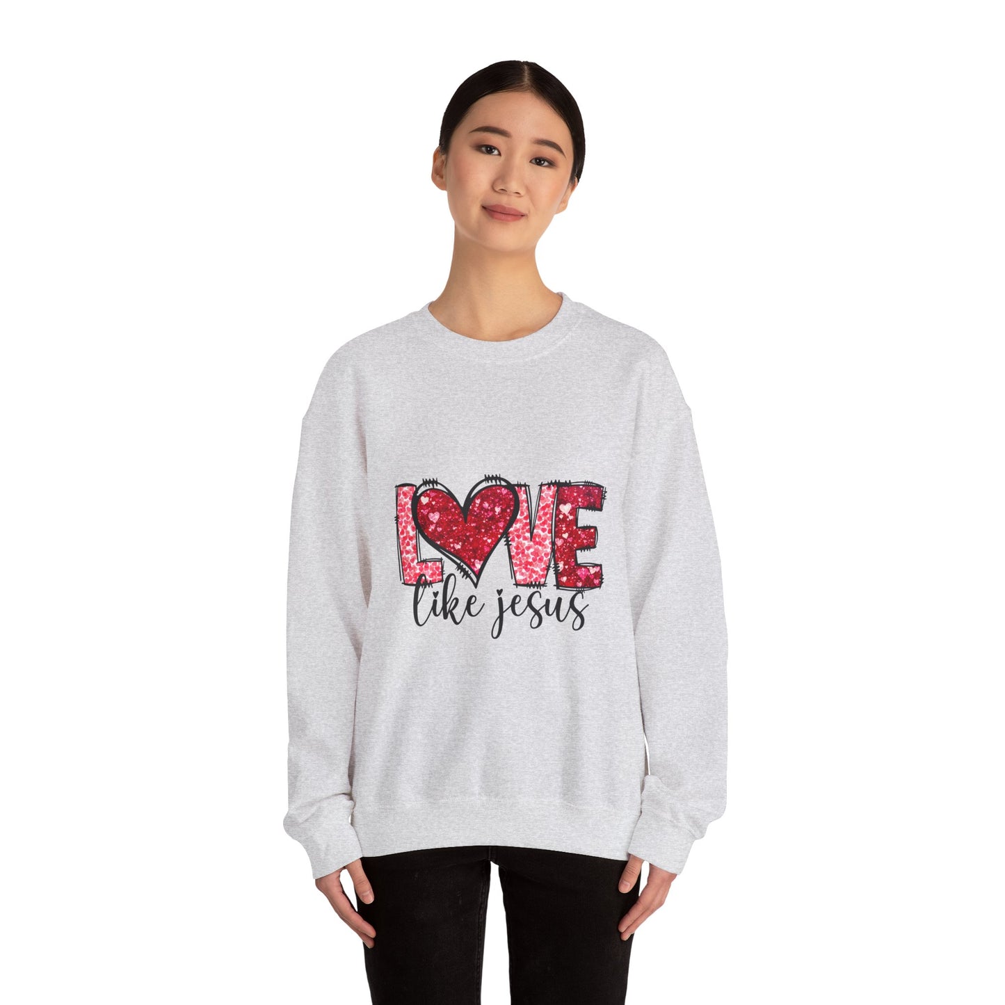 Love Like Jesus Crewneck Sweatshirt, Faithful Christians Gift, Cozy Christian Apparel, Inspirational Sweatshirt, Religious Gifts