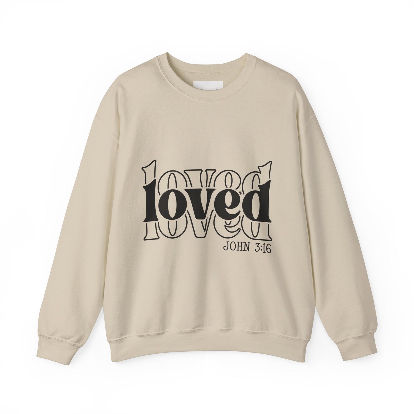 Loved Crewneck Sweatshirt | Cozy Christian Apparel, Perfect for Faith Events, Gift for Her, Church Outfits, Inspirational Fashion