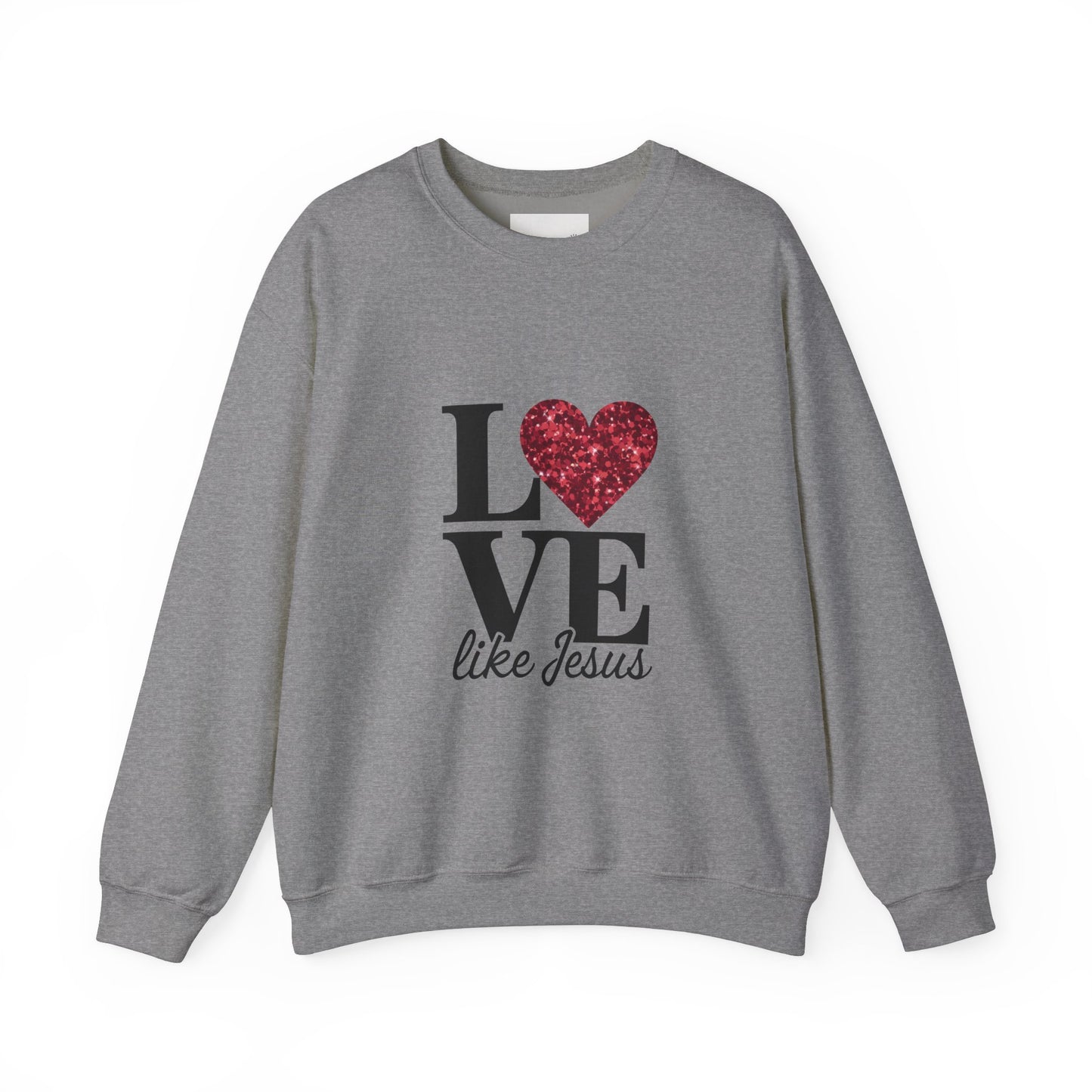 Love Like Jesus Crewneck Sweatshirt, Cozy Christian Apparel, Faith-Based Gift, Religious Fashion, Unisex Sweatshirt