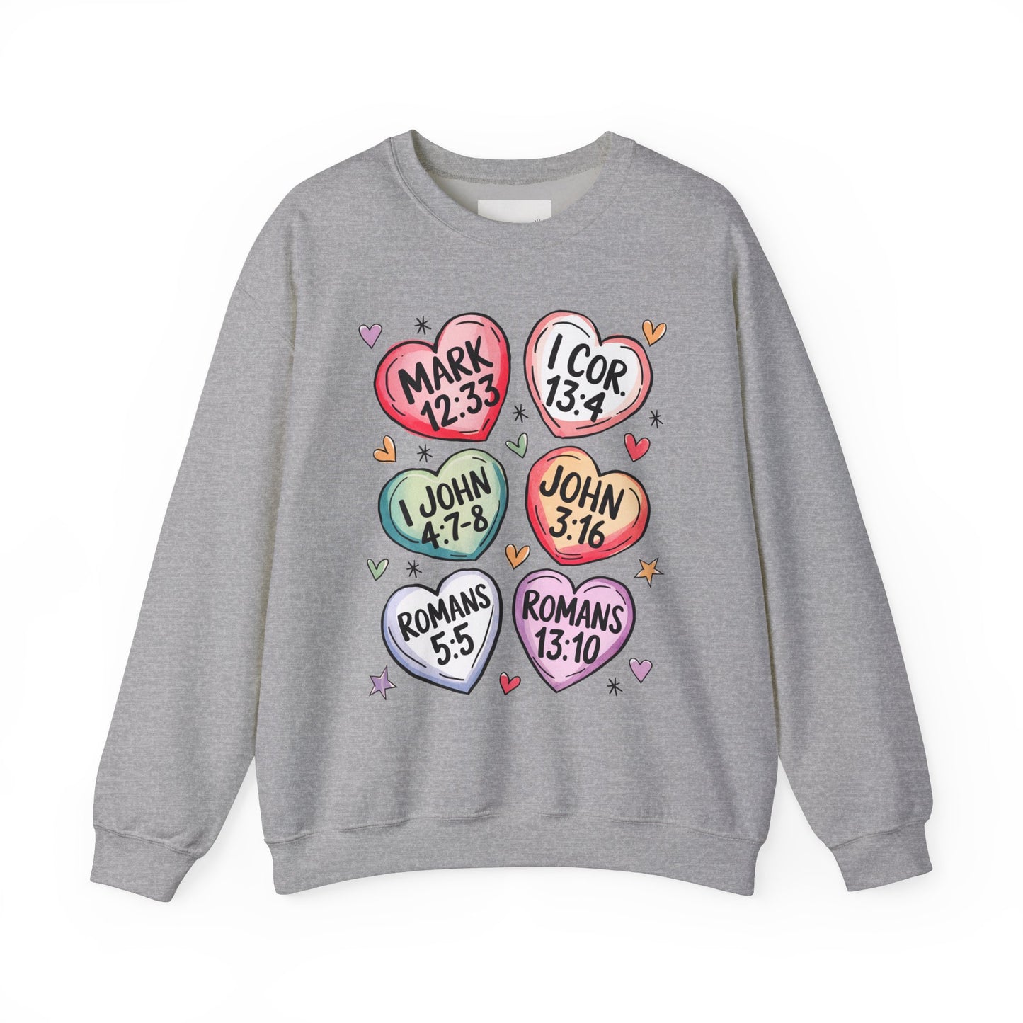 Faith & Love Crewneck Sweatshirt, Cozy Scripture Sweatshirt for Religious Gatherings, Inspirational Gift, Church Outing, Daily Comfort