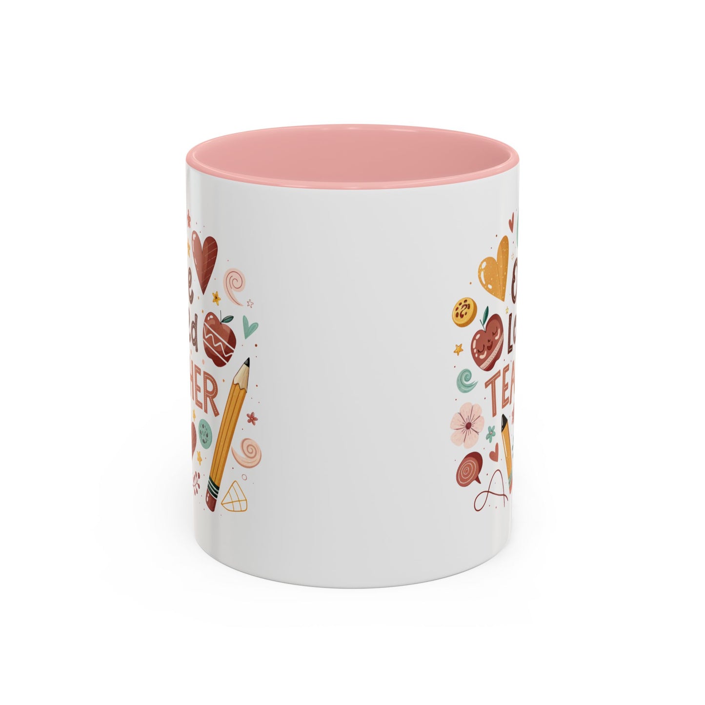 Teacher Appreciation Coffee Mug, Cute Gift for Educators, One Loved Teacher, Ideal for Birthdays and Holidays, Fun and Colorful