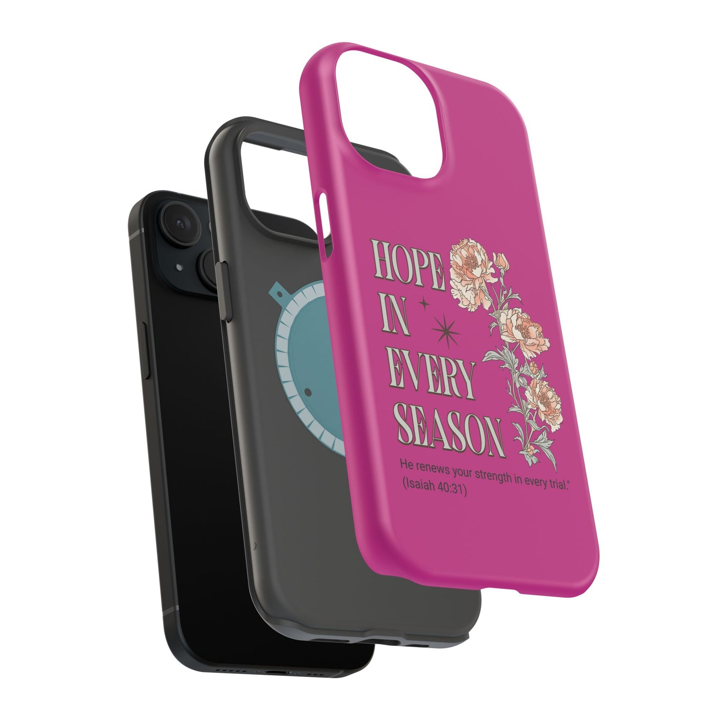 Inspirational Floral Magnetic Tough Case - "Hope in Every Season"