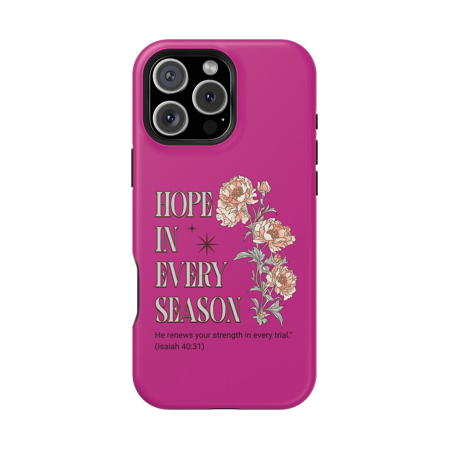 Inspirational Floral Magnetic Tough Case - "Hope in Every Season"