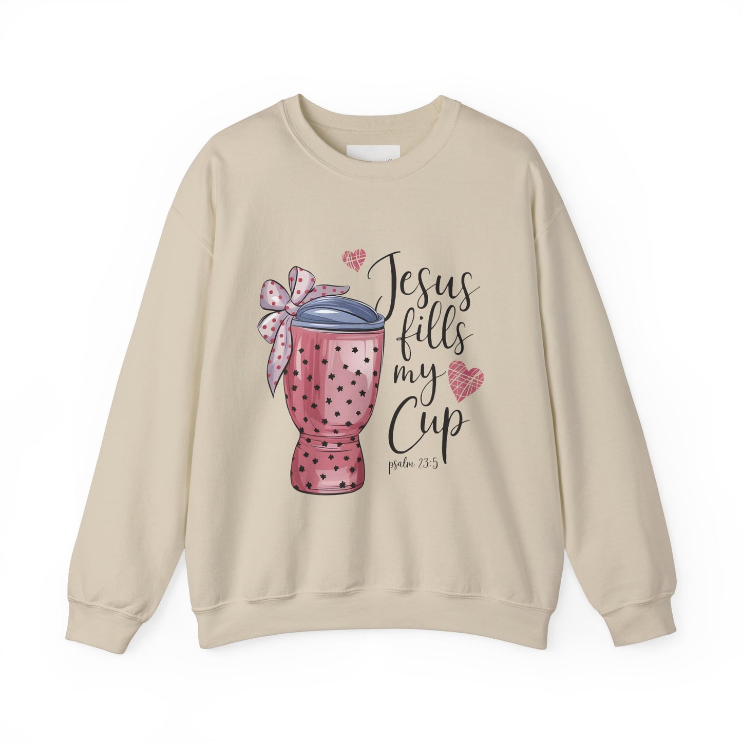 Inspirational Jesus Fills My Cup Sweatshirt, Cozy Christian Apparel, Faith-Based Gift, Religious Sweatshirt, Everyday Comfort