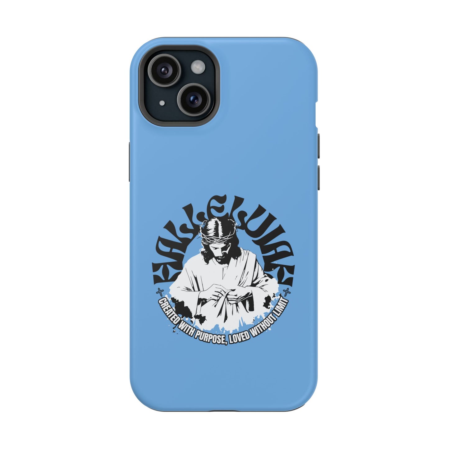 Durable Impact-Resistant Phone Case - 'Created with Purpose, Loved Without Limits' Design