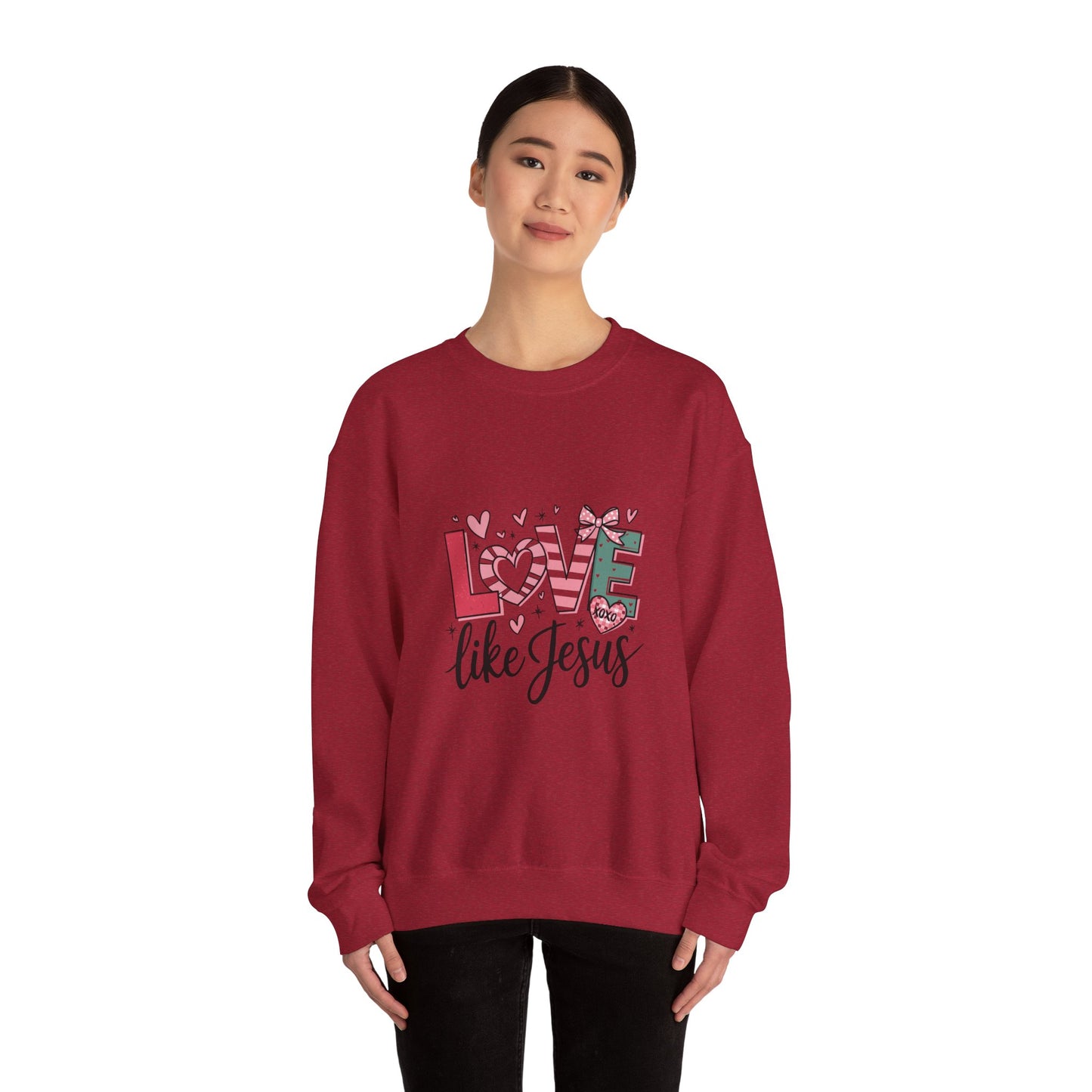 Love Like Jesus Sweatshirt, Cozy Unisex Crewneck, Christian Gift, Inspirational Apparel, Faith-Based Fashion, Spring & Winter Wear