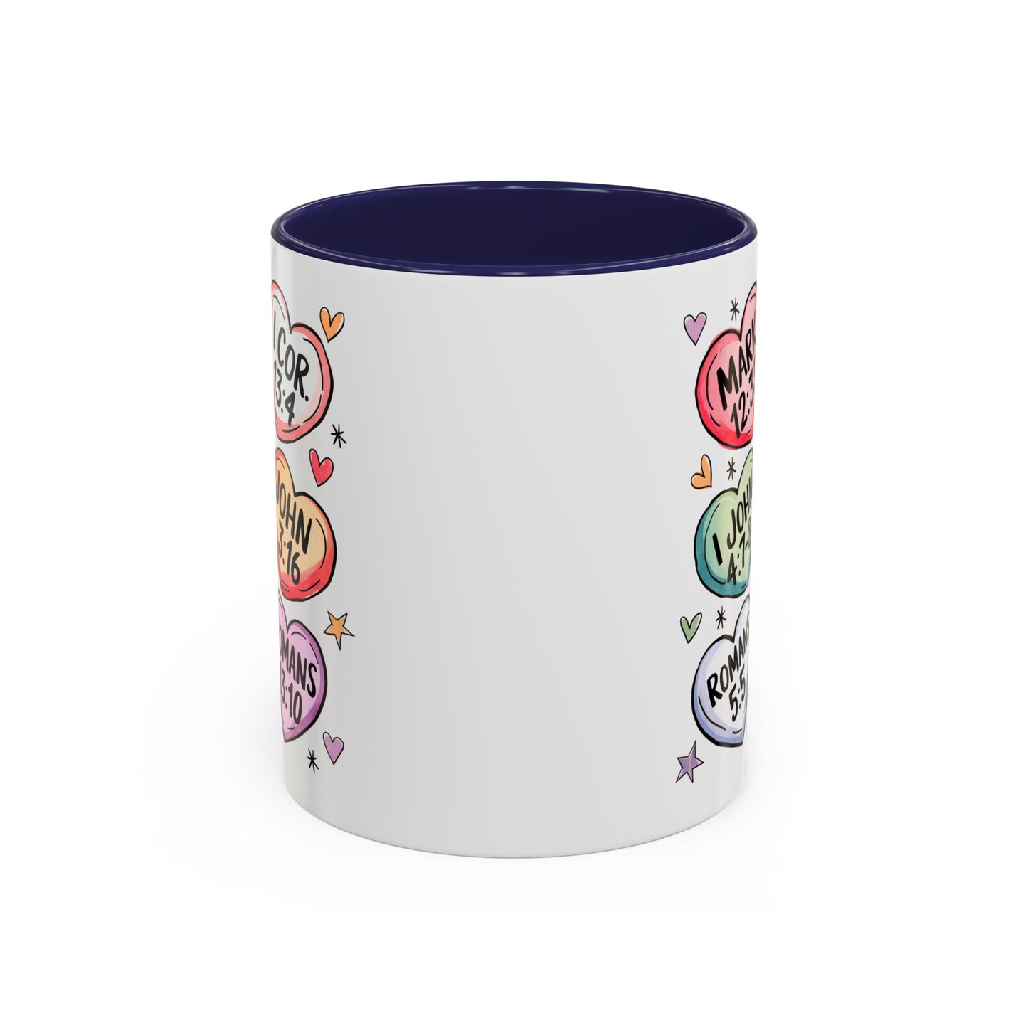 Colorful Bible Verse Coffee Mug | Cute Gift for Christians | Inspirational Drinkware | Heart Design | Faith-Based Tea Cups, Religious Gifts,