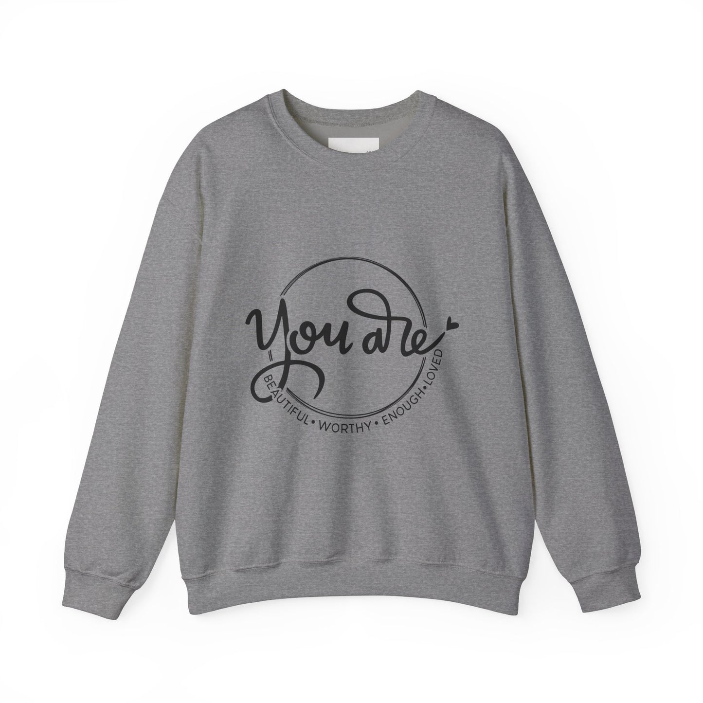You Are Beautiful Crewneck Sweatshirt, Motivational Sweatshirt, Gifts for Her, Self-Love Apparel, Inspirational Clothing