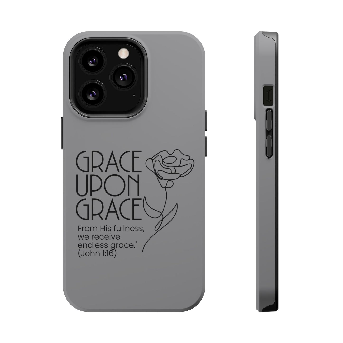 Inspirational Magnetic Phone Case - 'Grace Upon Grace' Design