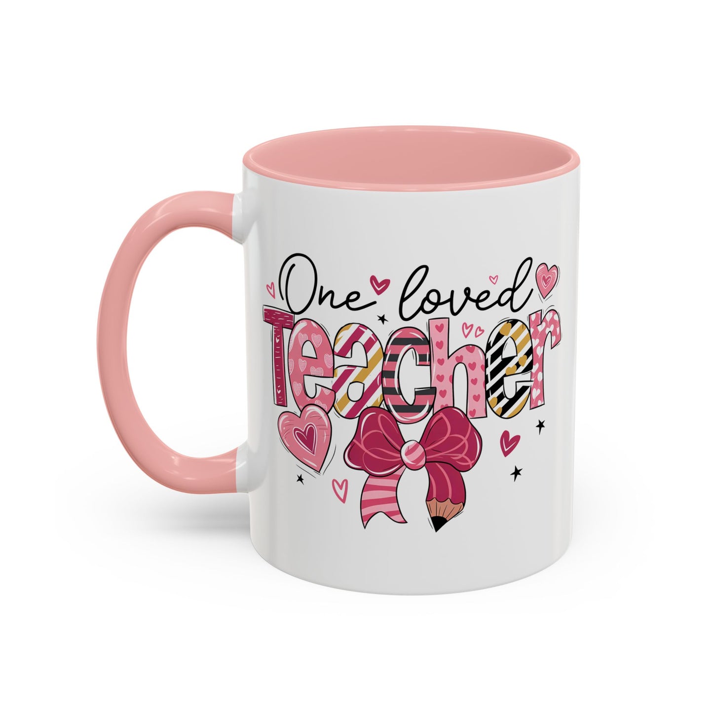 Cute Teacher Coffee Mug - One Loved Teacher Gift, Teacher Appreciation, Back to School, Inspirational Mug, Classroom Decor