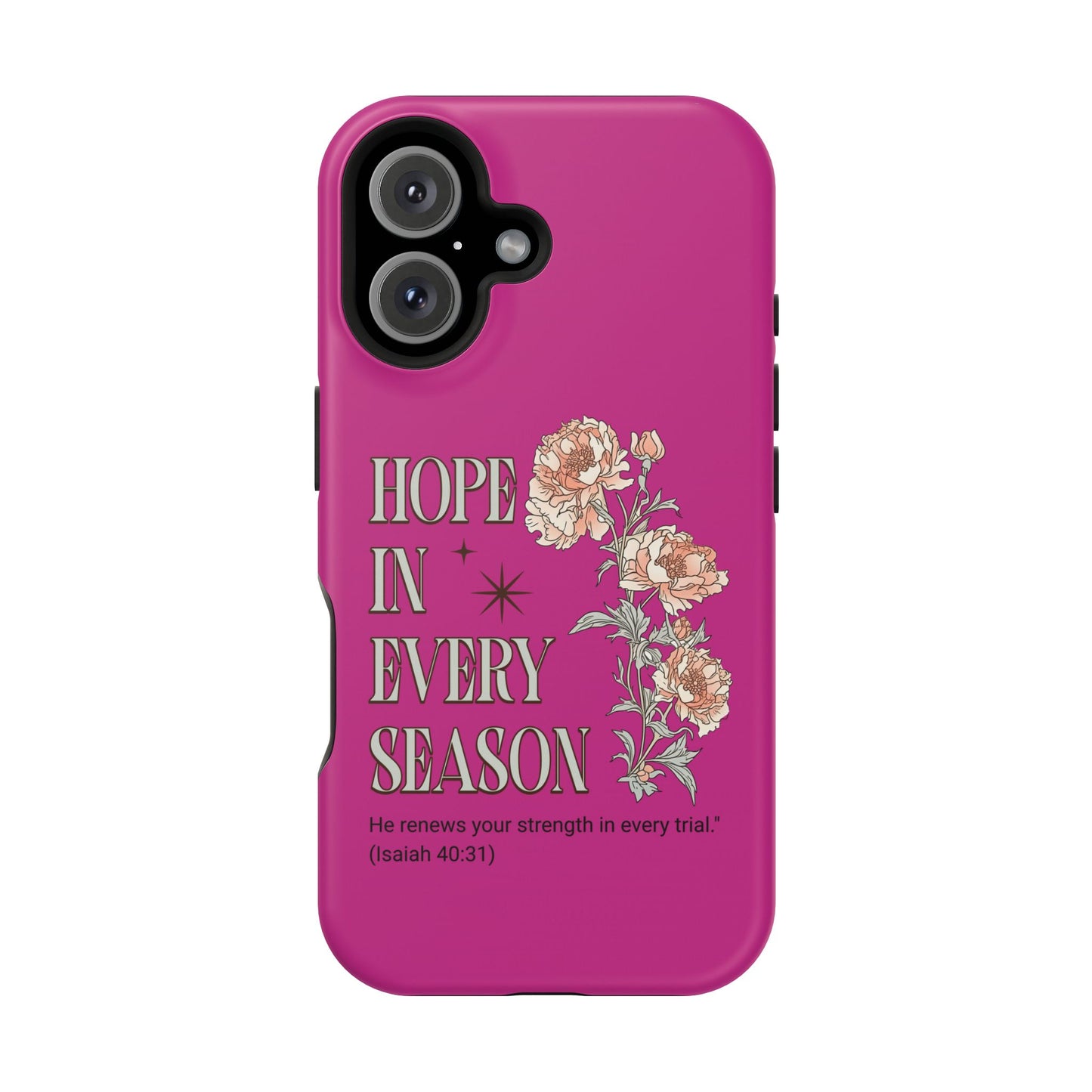 Inspirational Floral Magnetic Tough Case - "Hope in Every Season"