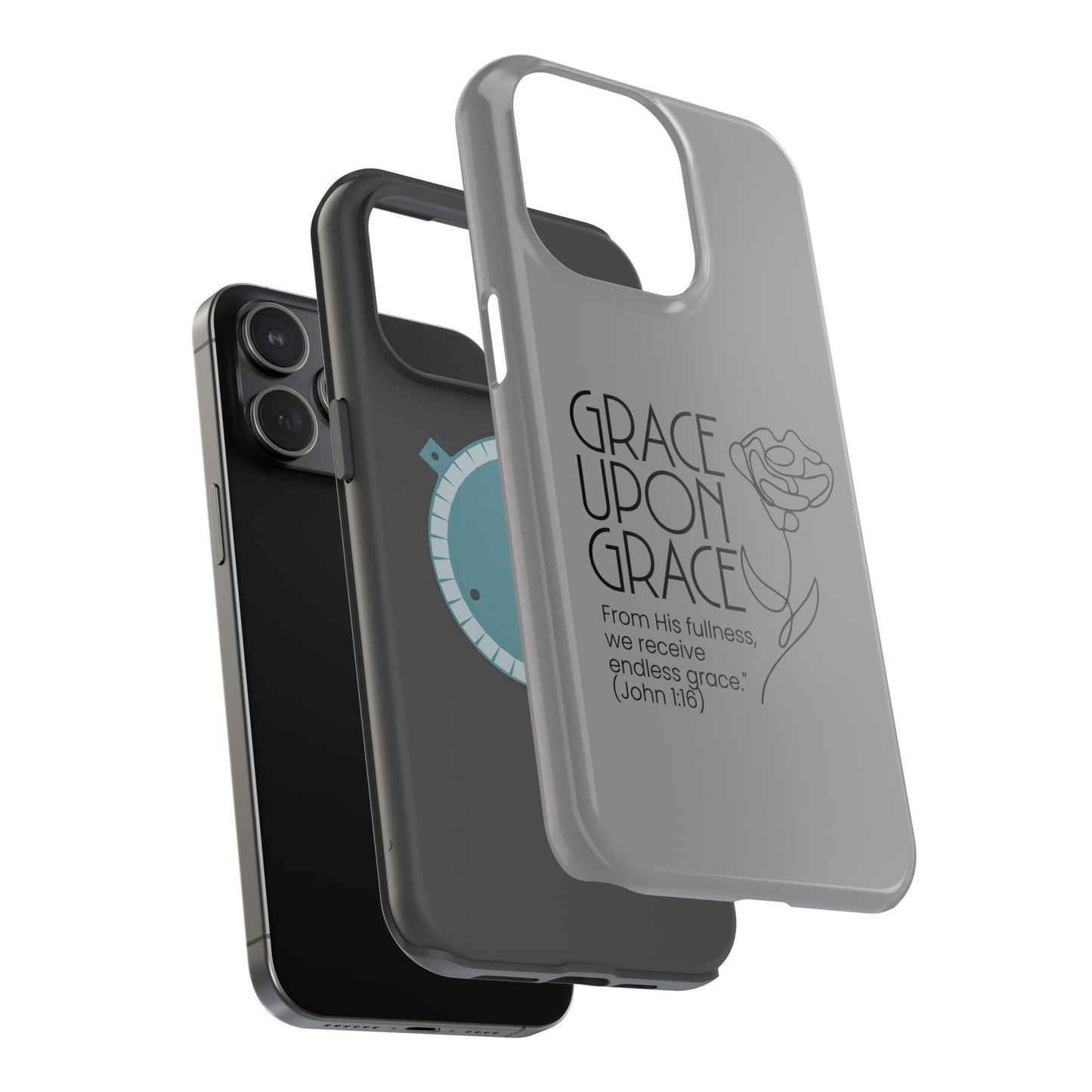 Inspirational Magnetic Phone Case - 'Grace Upon Grace' Design