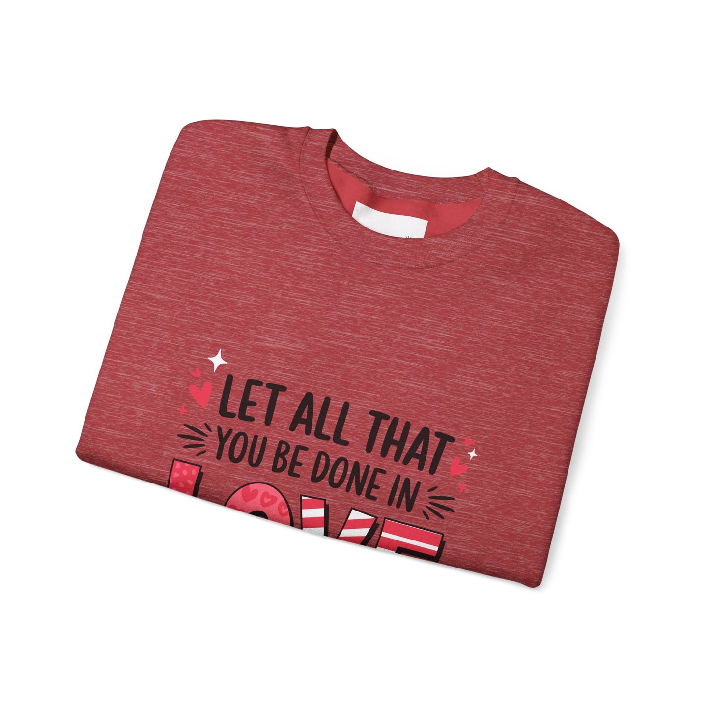 Inspirational Love Sweatshirt, Faith-Based Gift, Cozy Crewneck for Valentines Day, Casual Wear, Motivational Apparel, Christian Hoodie