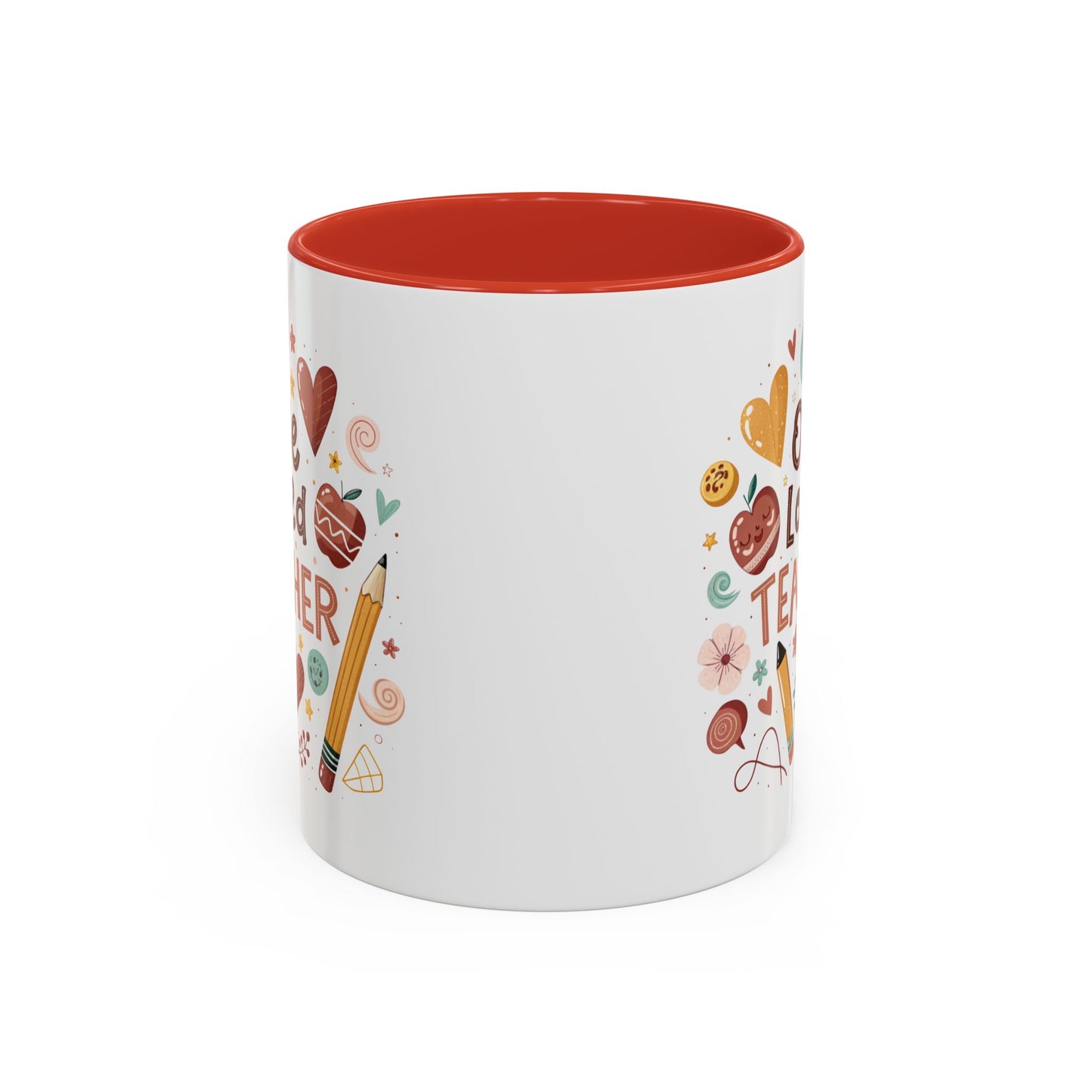 Teacher Appreciation Coffee Mug, Cute Gift for Educators, One Loved Teacher, Ideal for Birthdays and Holidays, Fun and Colorful