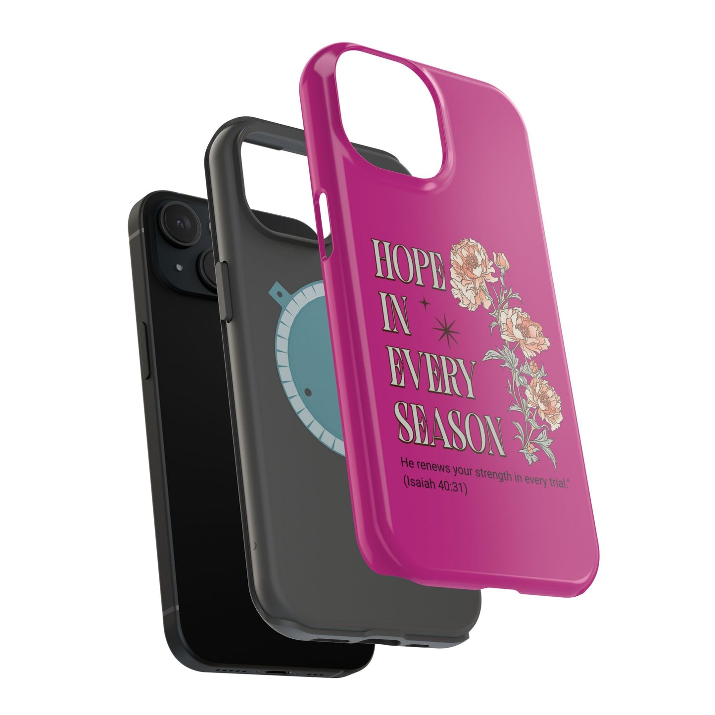 Inspirational Floral Magnetic Tough Case - "Hope in Every Season"