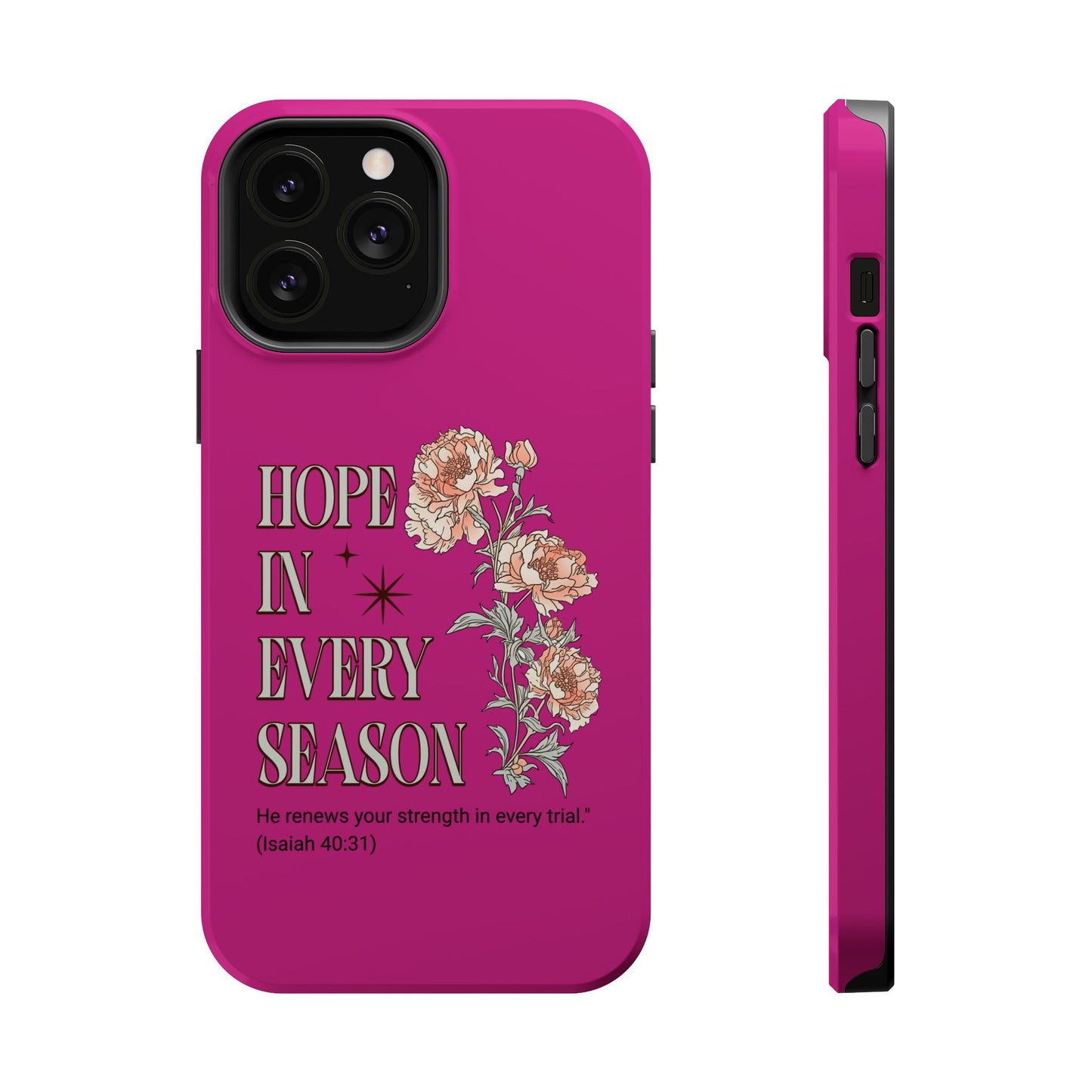 Inspirational Floral Magnetic Tough Case - "Hope in Every Season"