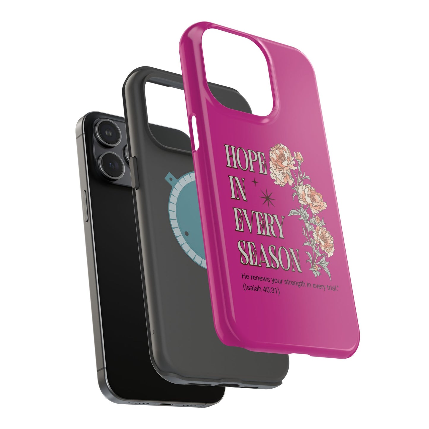 Inspirational Floral Magnetic Tough Case - "Hope in Every Season"