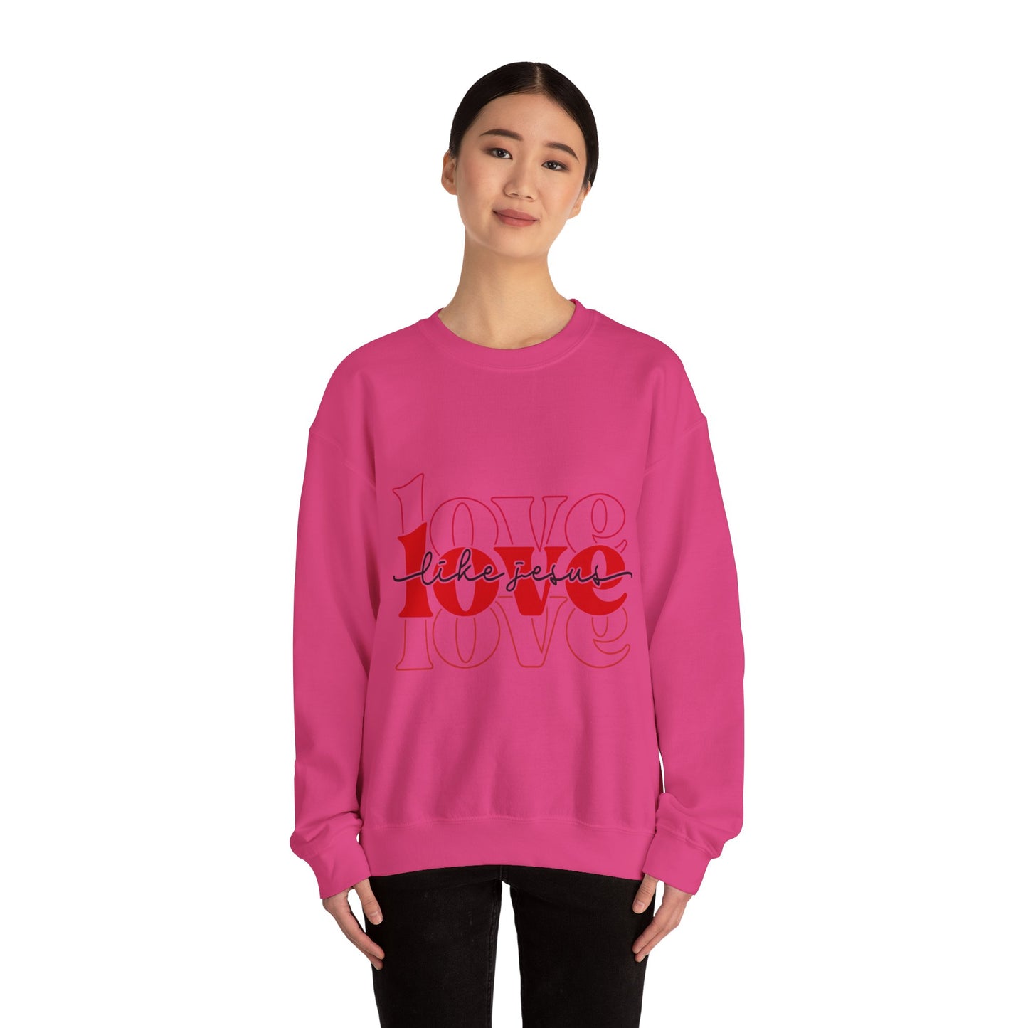 Love Like Jesus Unisex Crewneck Sweatshirt, Cozy Gift for Friends, Casual Wear, Birthday, Valentine's Day, Friendship Apparel
