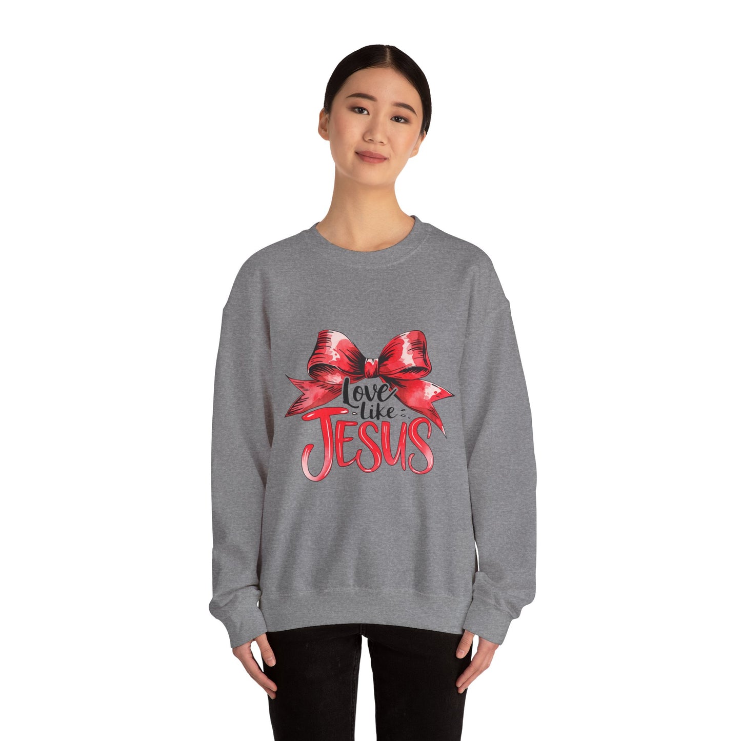 Love Like Jesus Sweatshirt | Inspirational Crewneck | Faith-Based Apparel | Christian Gift | Cozy Church Wear, Religious Motivation,