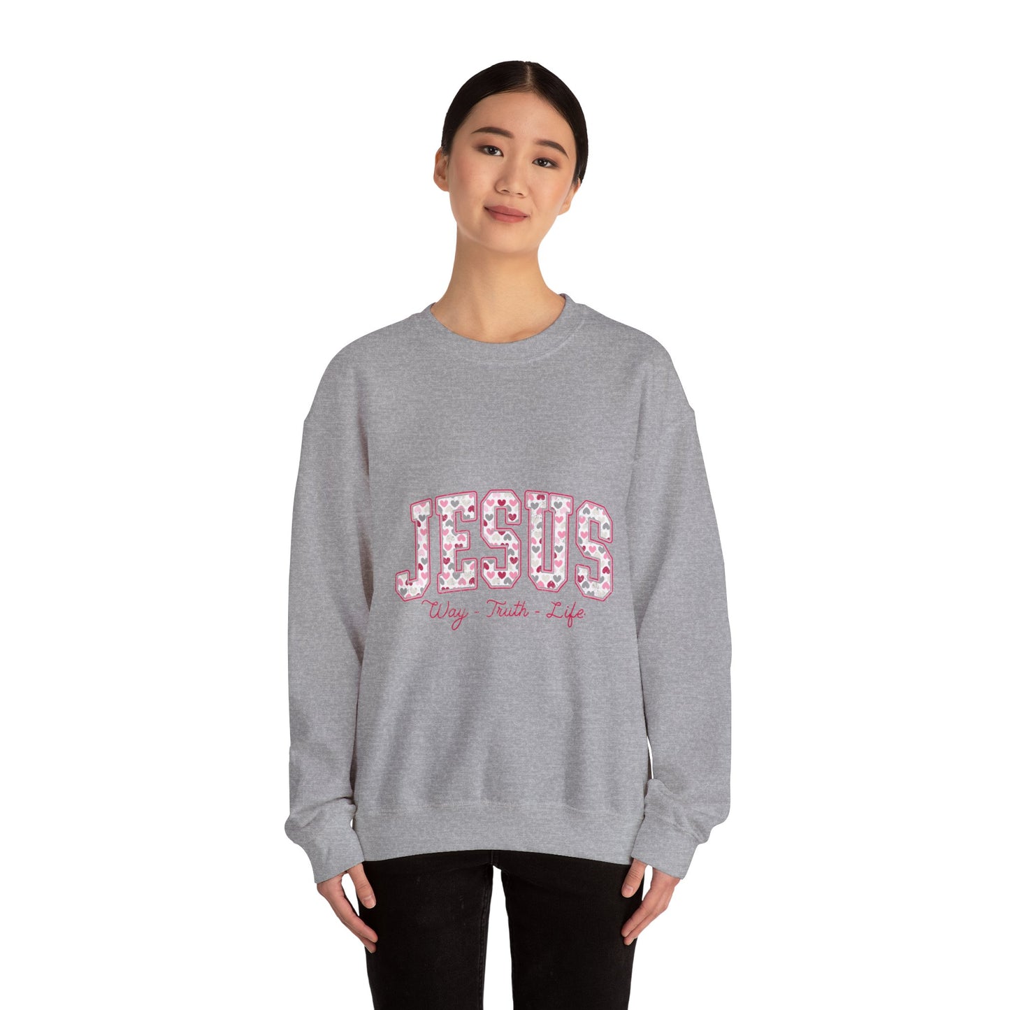 Inspirational Jesus Crewneck Sweatshirt - Faith-Based Apparel, Christian Gift, Cozy Style, Casual Wear, Spiritual Vibe