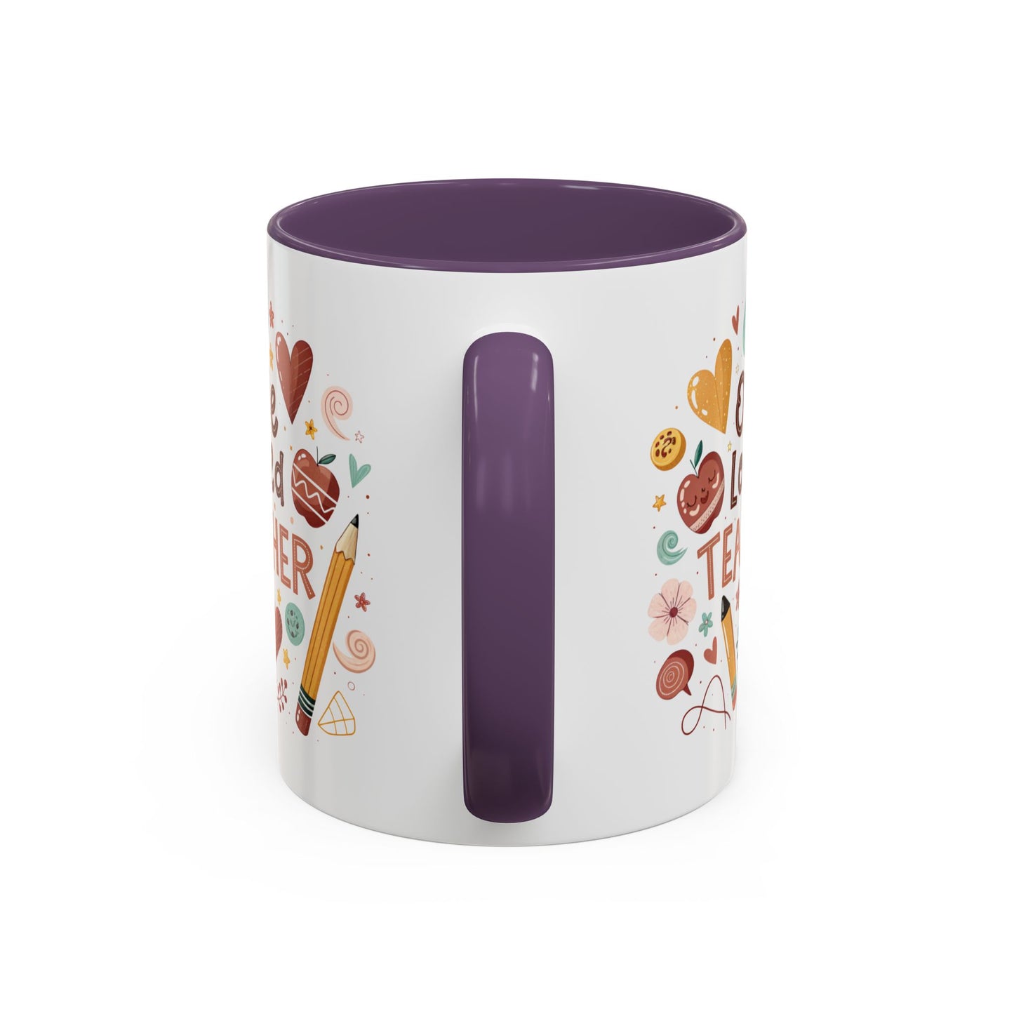 Teacher Appreciation Coffee Mug, Cute Gift for Educators, One Loved Teacher, Ideal for Birthdays and Holidays, Fun and Colorful