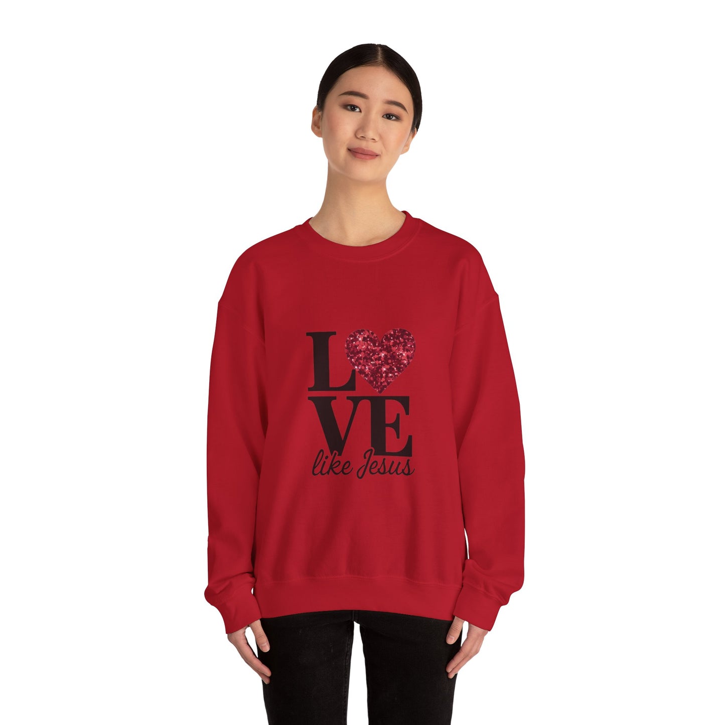 Love Like Jesus Crewneck Sweatshirt, Cozy Christian Apparel, Faith-Based Gift, Religious Fashion, Unisex Sweatshirt